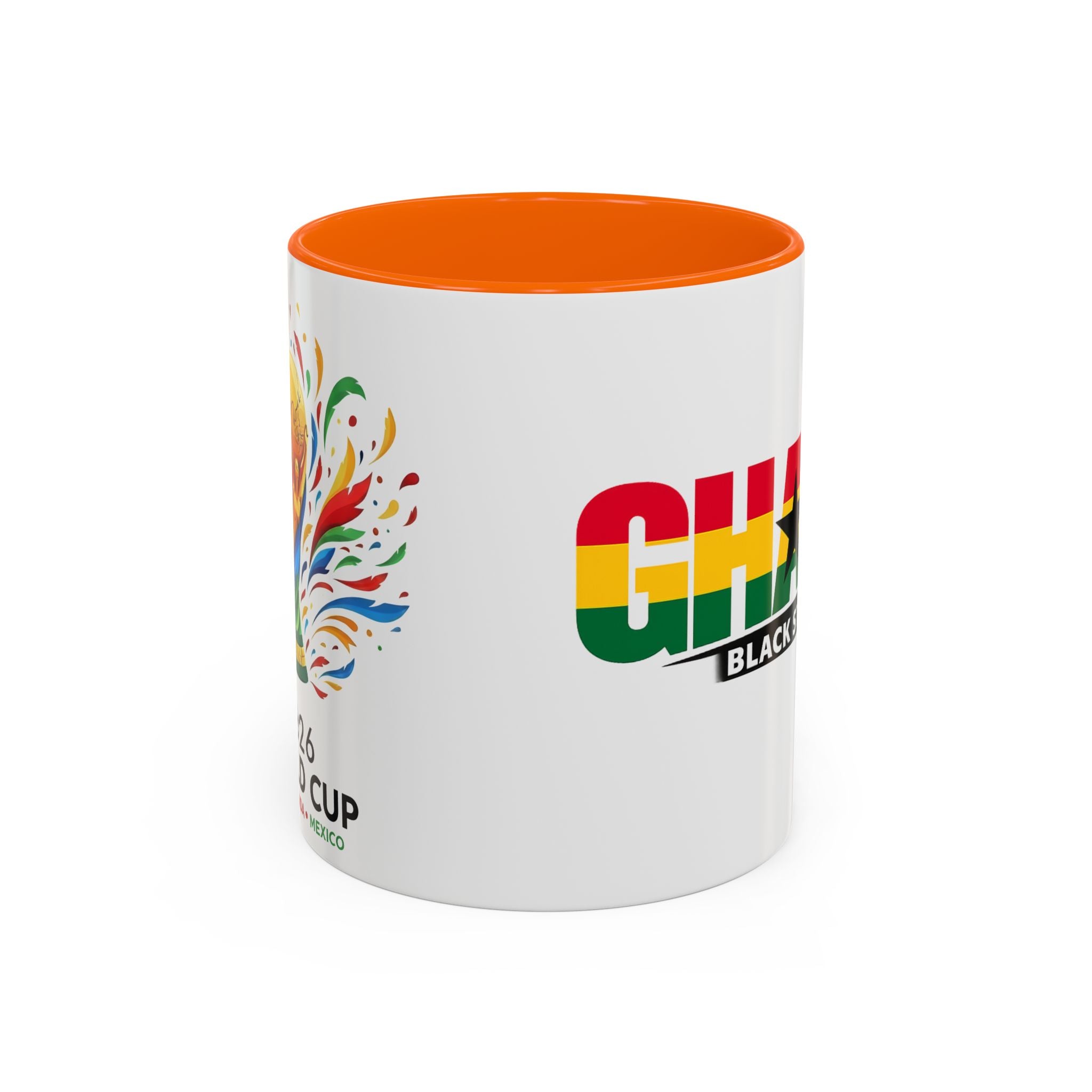 Ghana Black Stars flag stripe Accent Coffee Mug | 11oz 15oz, World Cup 2026, Gift for Dad