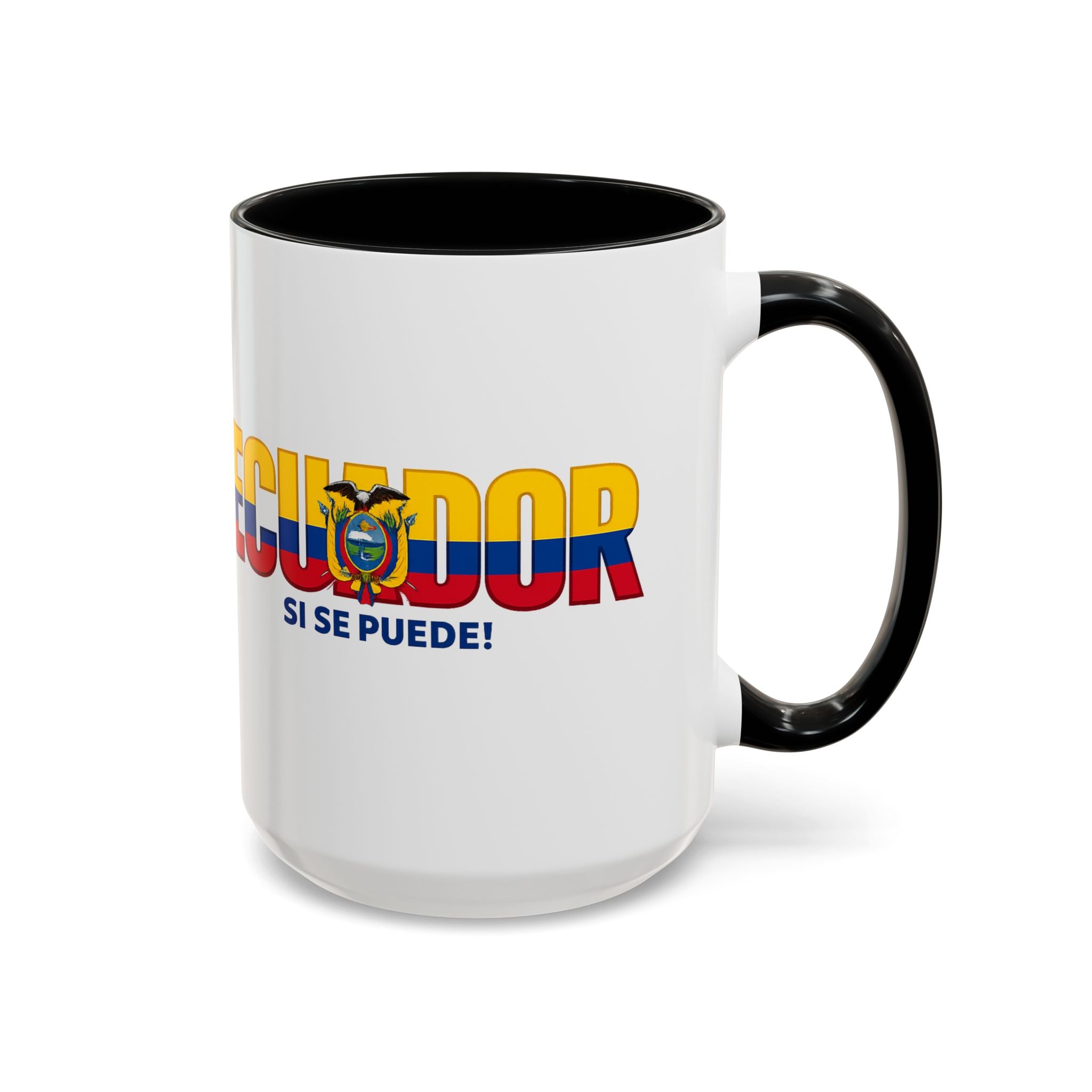 Ecuador Flag Text mug | Accent Coffee Mug (11/15oz), World Cup 2026, Gift for Dad, Father Day