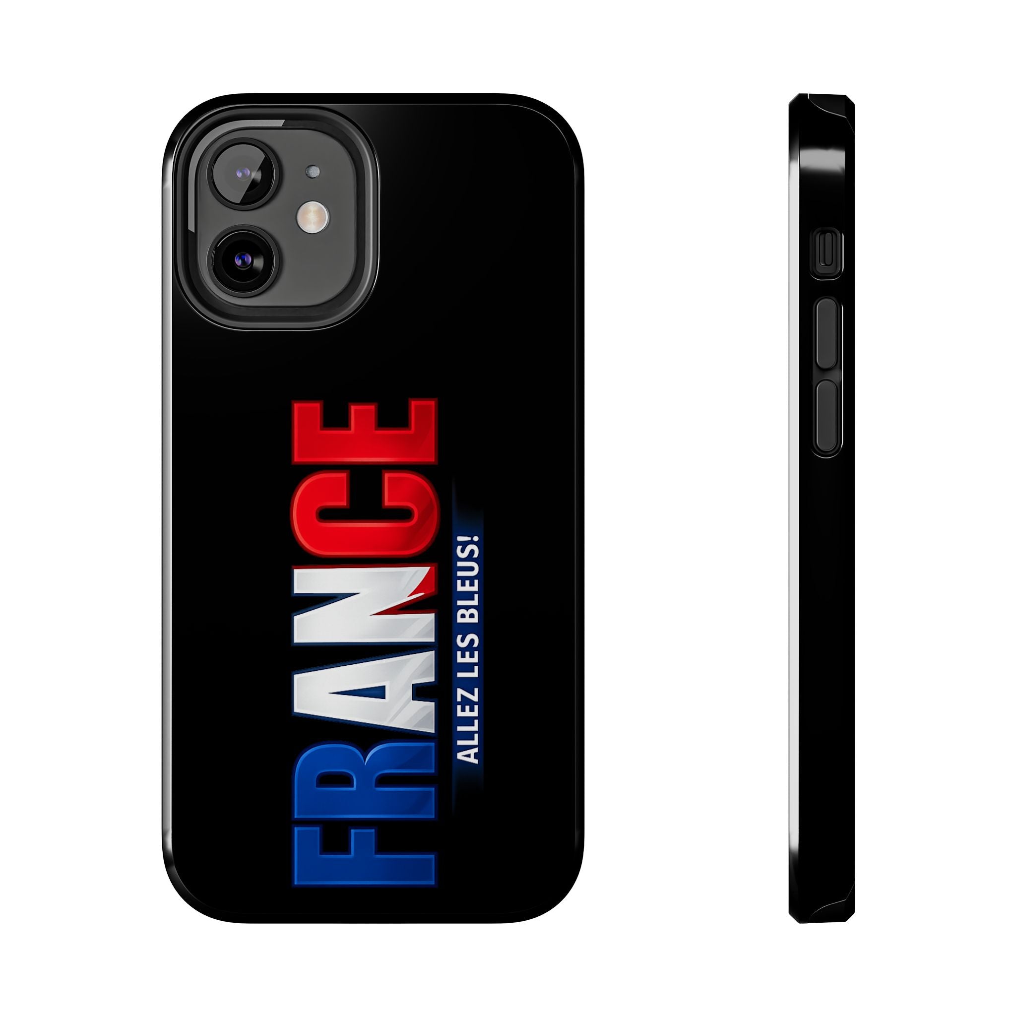 France tricolor vertical text Phone Case | Allez Les Bleus!, Cuctom Protective, Glossy Tough Cases, World Cup 2026