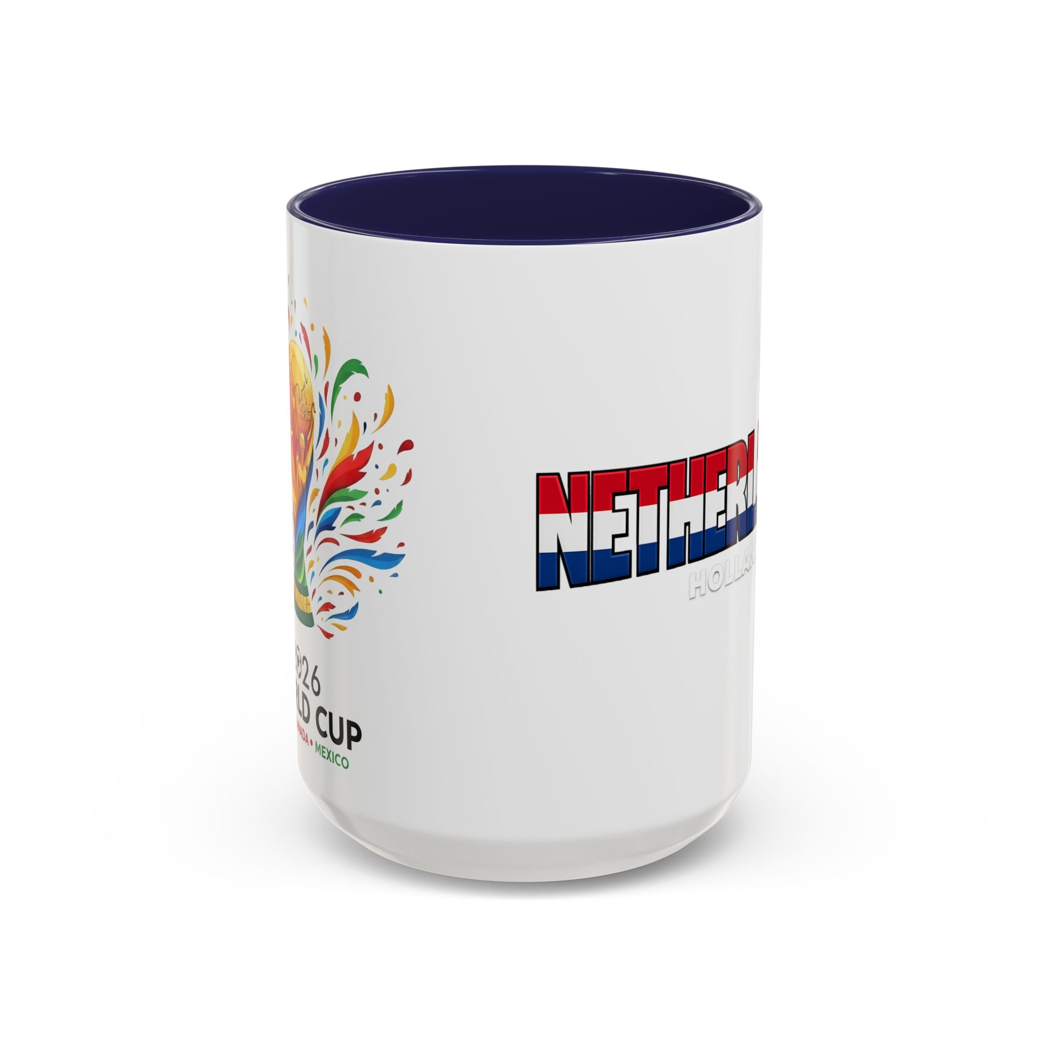 Netherlands Flag Text Coffee Mug | Accent 11oz 15oz, World Cup 2026, Gift for Dad