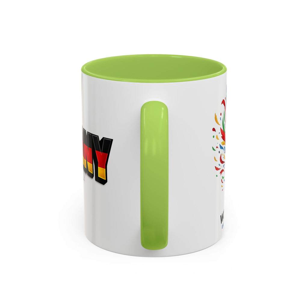 Germany flag text Mug | Accent Coffee Mug 11oz or 15oz, World Cup 2026, Gift for Dad