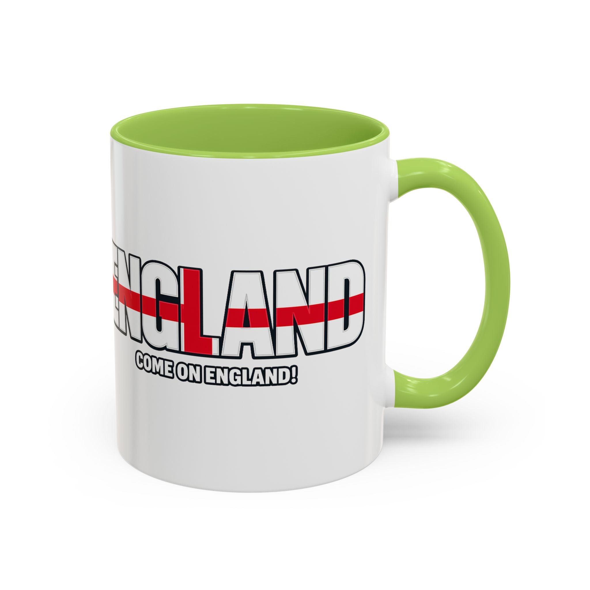 England Flag Typography Accent Coffee Mug | Come On England, World Cup 2026, Gift for Dad