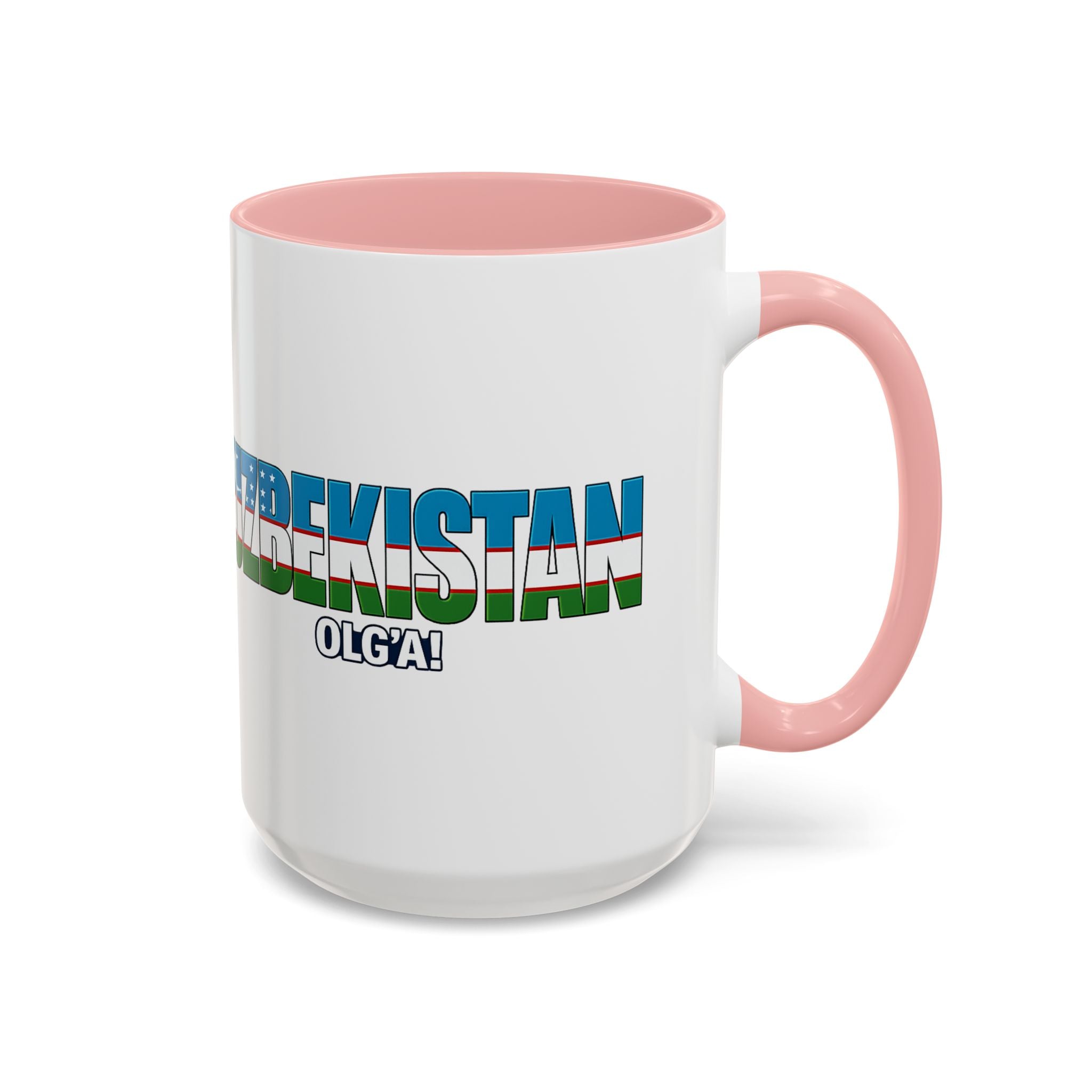 Uzbekistan Flag Typography Coffee Mug | Accent 11oz/15oz, Soccer World Cup 2026, Gift for Dad