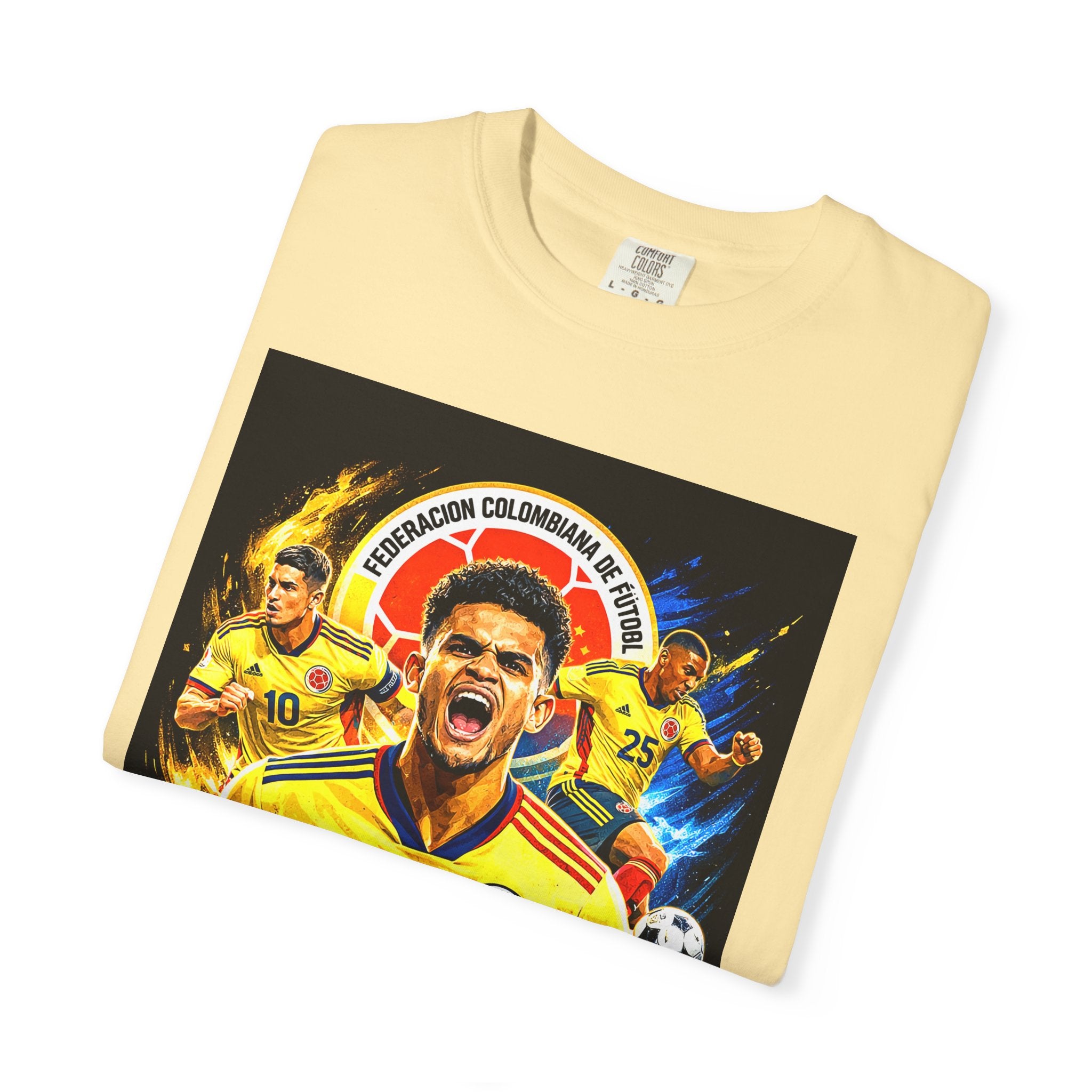 Colombia Selección Soccer Player Poster T-Shirt | 2026 World Cup Back Logo,Colombia Flag, Gift for him, Collectible