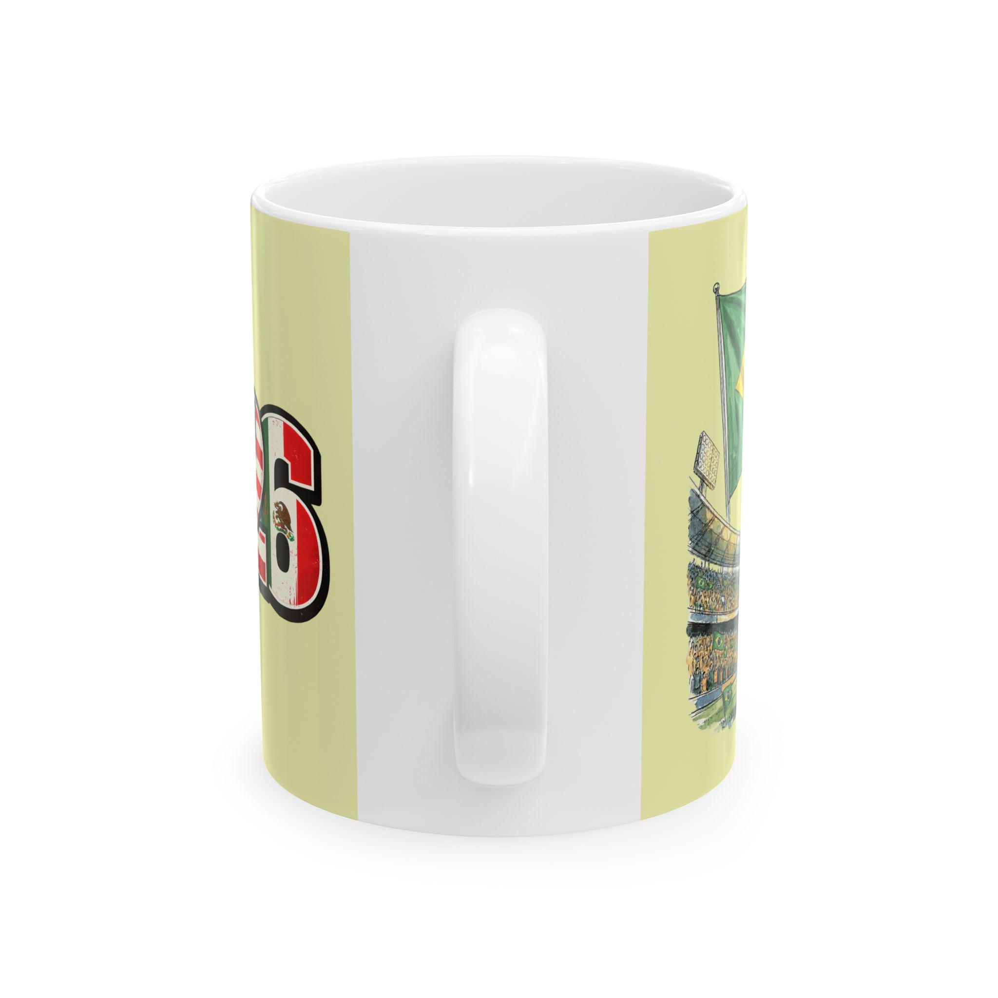 Brazil Soccer World Cup 2026, Ceramic Coffee Mug, Brazil Flag, Fan Gift