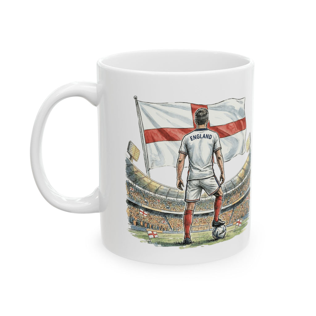 England Soccer World Cup 2026 Mug, Ceramic Cup, England Flag, Sports Gift