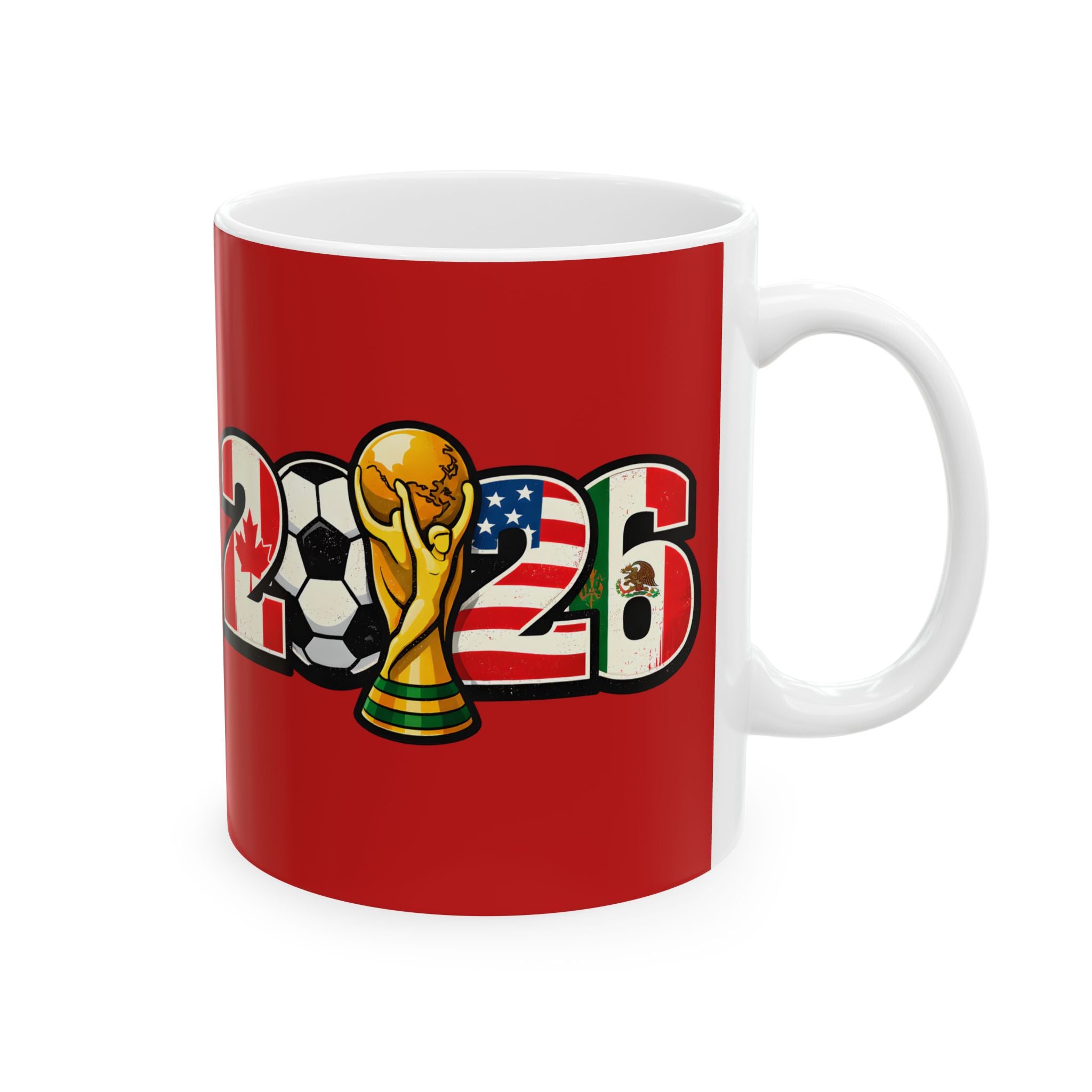 Spain World Cup 2026 Mug, Red Ceramic Coffee Cup, Spain Flag, Soccer Fan Gift