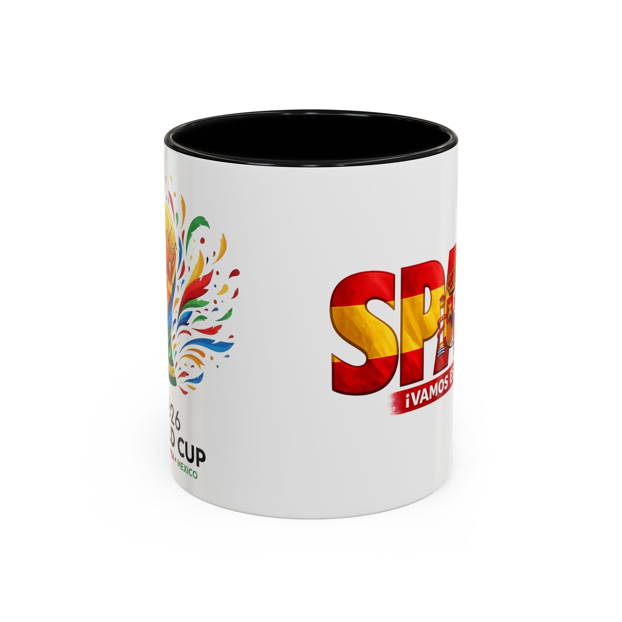 Spain Flag Word Mug | Accent Coffee Mug 11oz 15oz, Soccer World Cup 2026, Gift for Dad