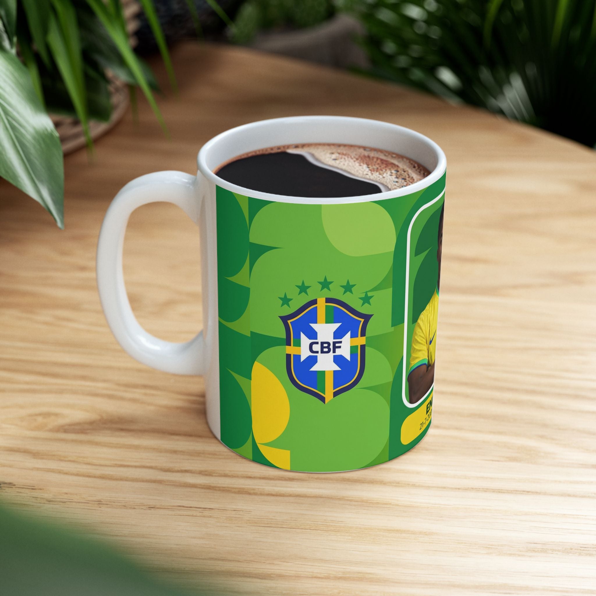 Brazil Soccer Player Endrick Ceramic Mug 11oz/15oz, World Cup 2026 Mugs