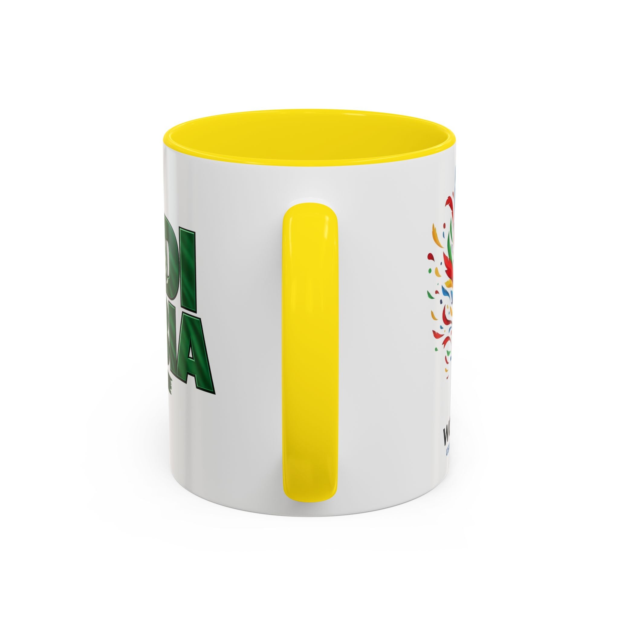 Saudi Arabia Typography Mug | Accent Coffee Mug, Green National Design, Soccer World Cup 2026, Gifts for Dad