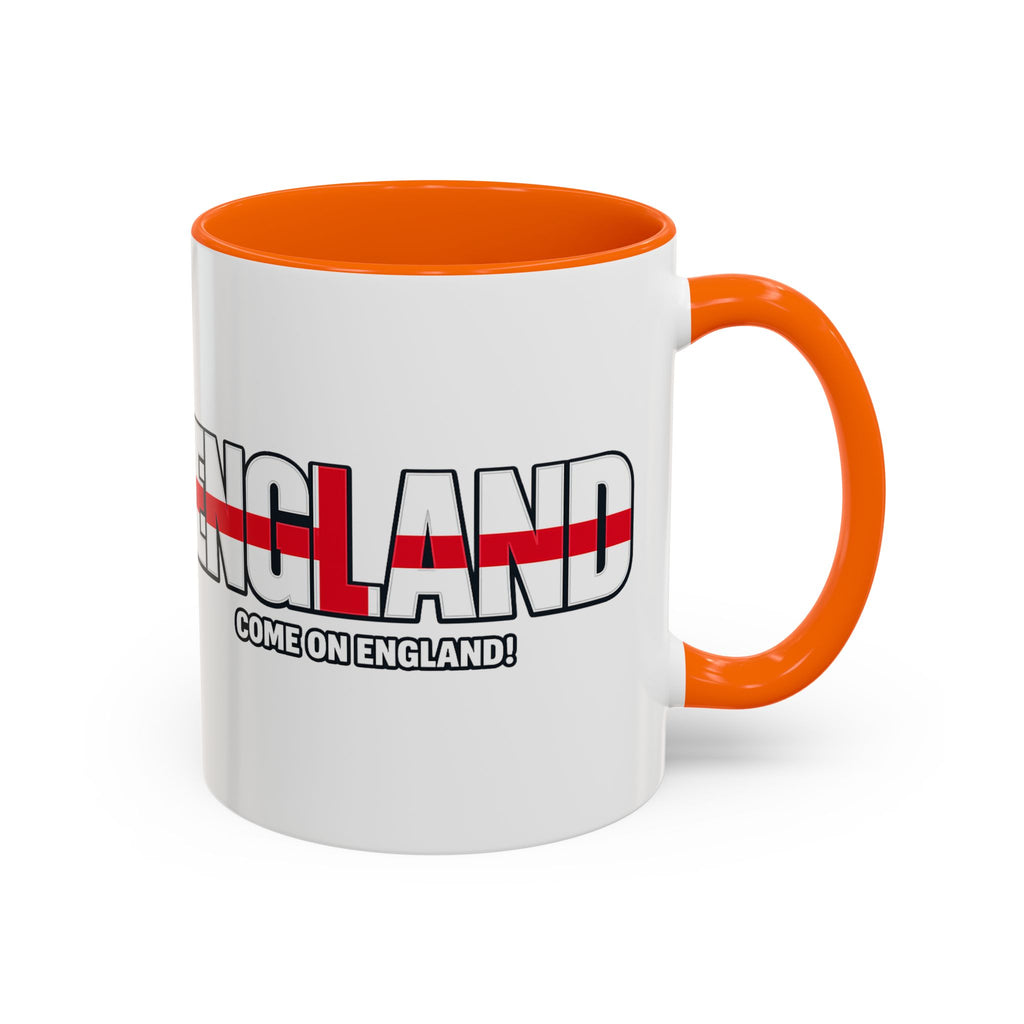 England Flag Typography Accent Coffee Mug | Come On England, World Cup 2026, Gift for Dad