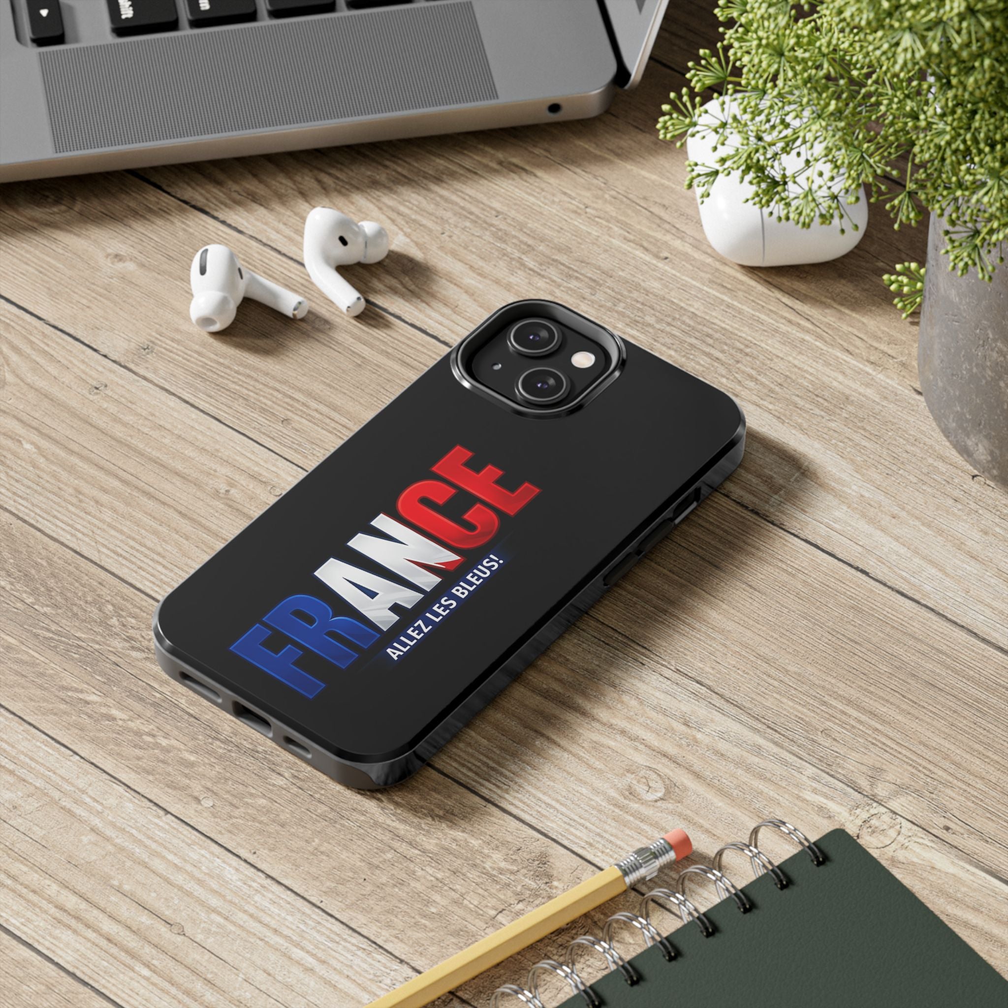 France tricolor vertical text Phone Case | Allez Les Bleus!, Cuctom Protective, Glossy Tough Cases, World Cup 2026