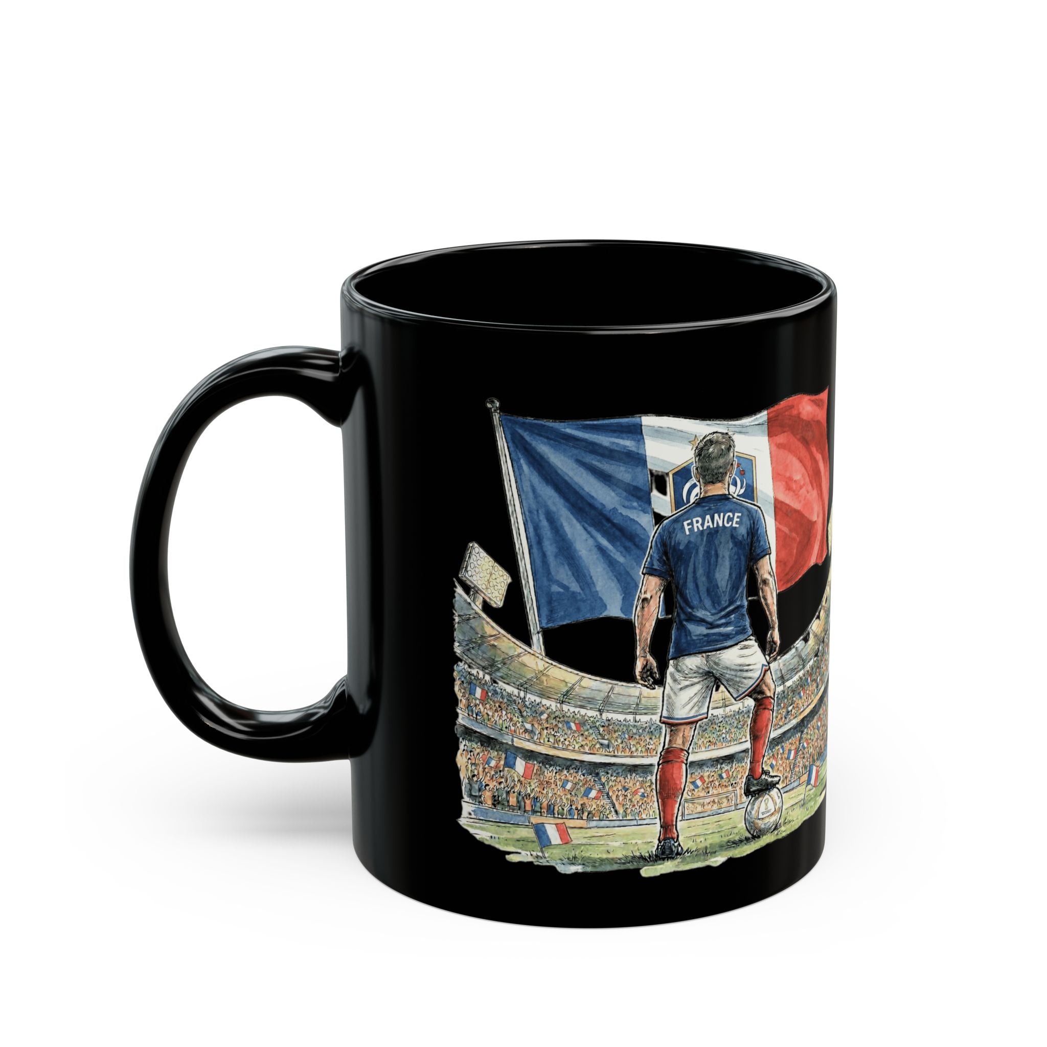 France Soccer World Cup 2026 Mug | Black Ceramic Coffee Cup, Gift For Dad