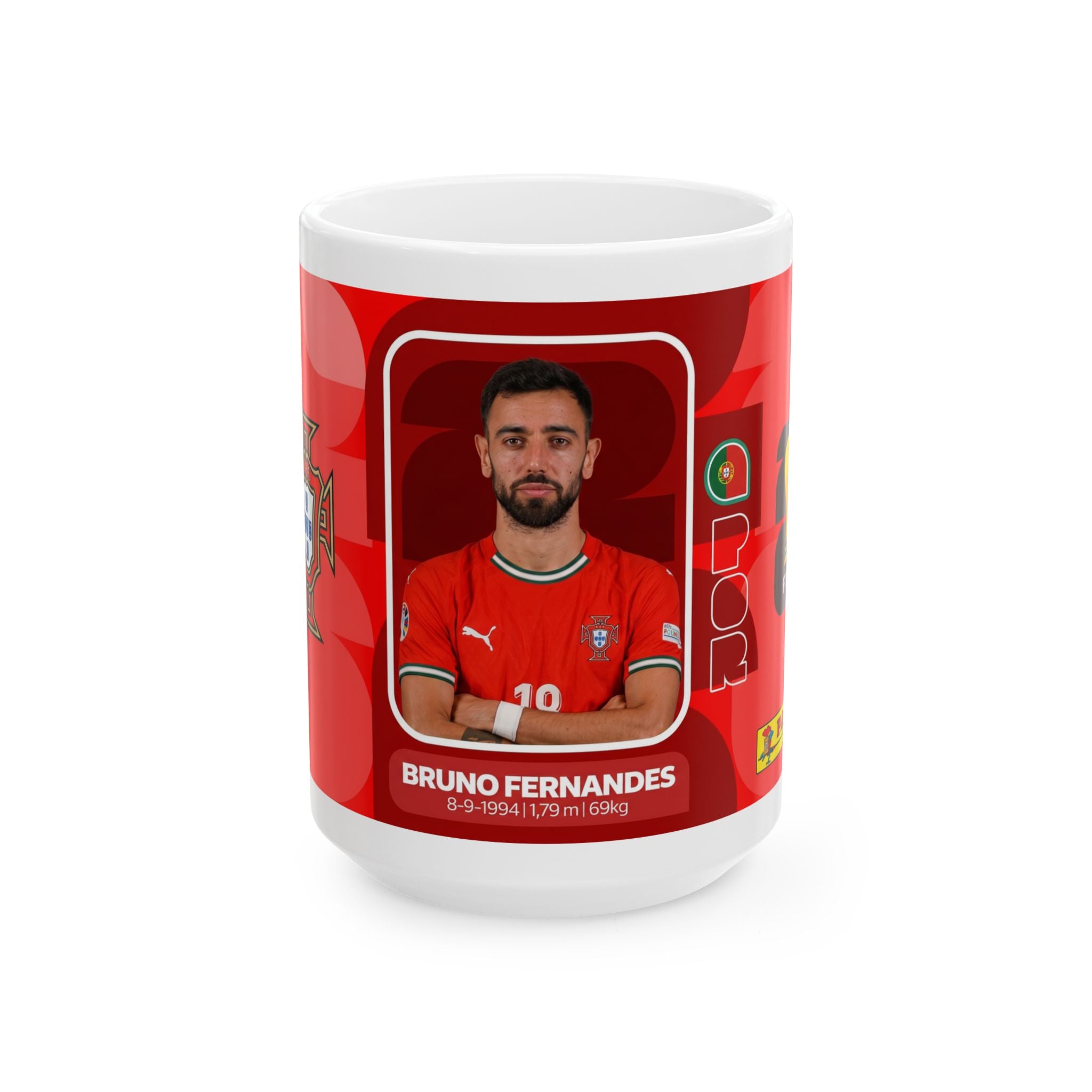 Portugal Bruno Fernandes Soccer Player Ceramic Mug – Coffee Cup(11oz/15oz), World Cup 2026 Mugs