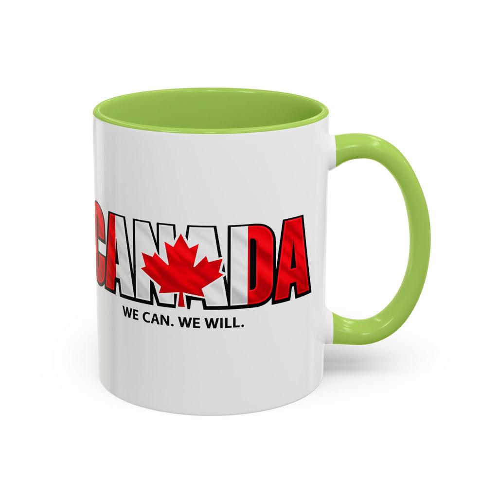 Canada Maple Leaf Text Coffee Mug | We Can. We Will. World Cup 2026, Canada Flag, Gift for Dad