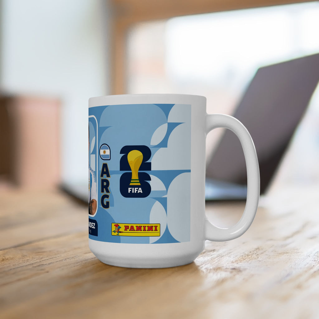 Argentina Soccer Player Enzo Fernández Ceramic Mug —  Fan Gift (11oz/15oz), World Cup 2026 Mugs
