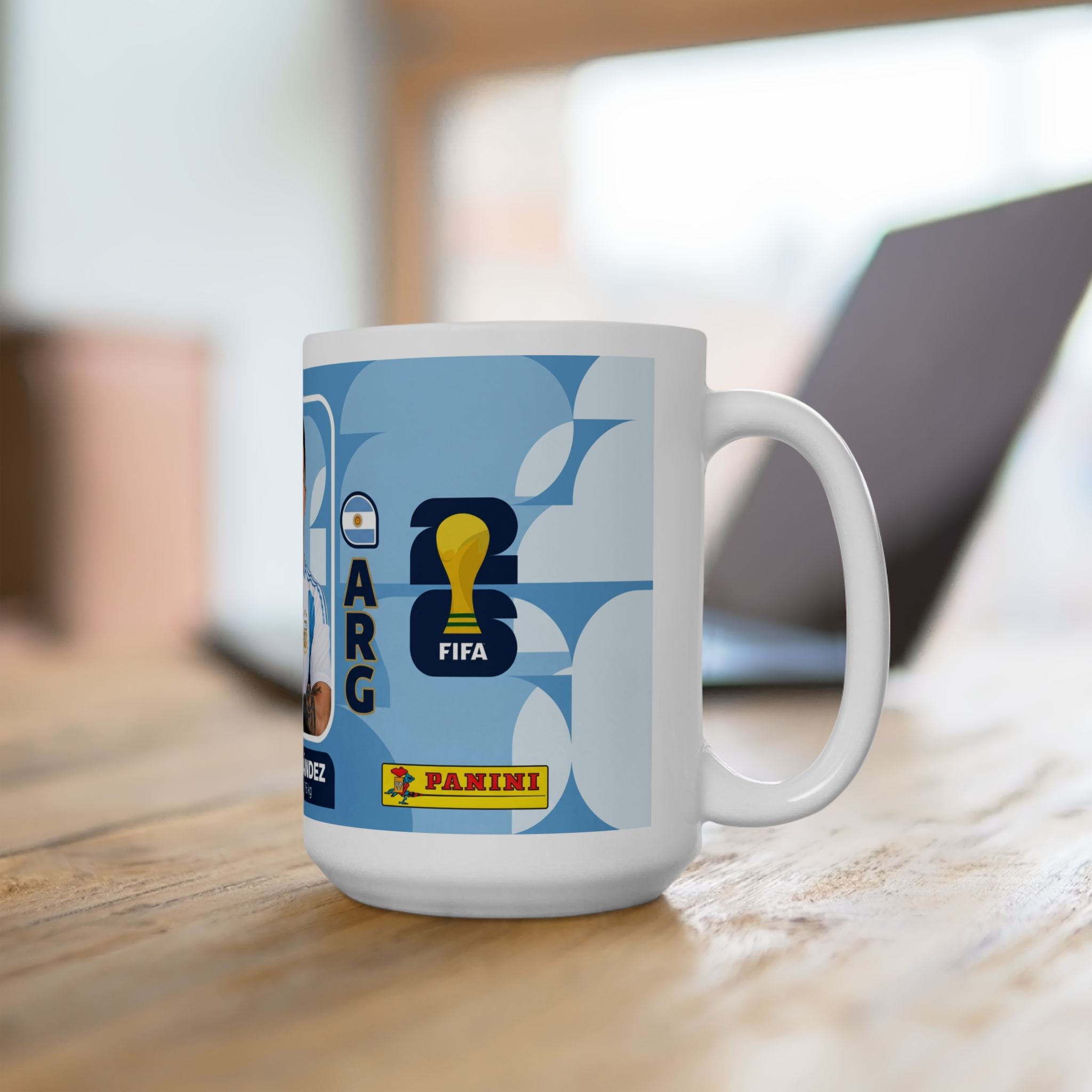 Argentina Soccer Player Enzo Fernández Ceramic Mug —  Fan Gift (11oz/15oz), World Cup 2026 Mugs