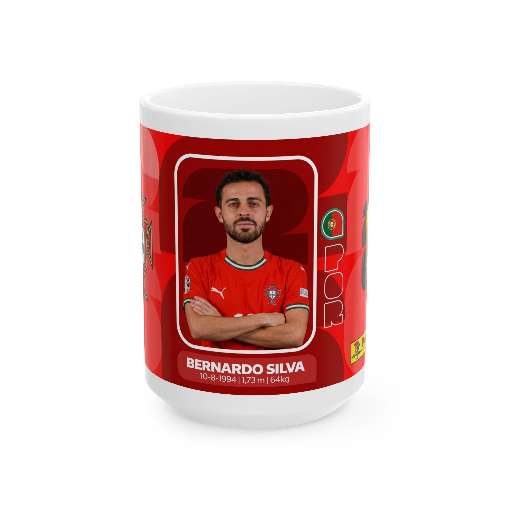 Portugal Bernardo Silva Soccer Player Ceramic Mug (11oz, 15oz), World Cup 2026 Mugs