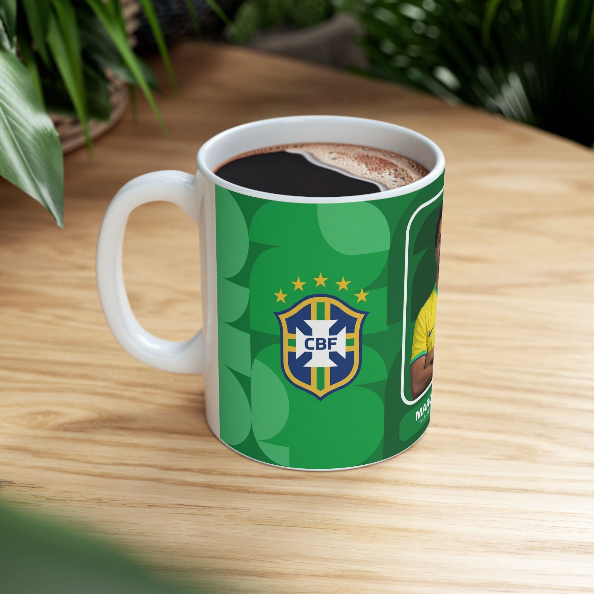Brazil Soccer Player Marquinhos Ceramic Mug (11oz, 15oz), World Cup 2026 Mugs