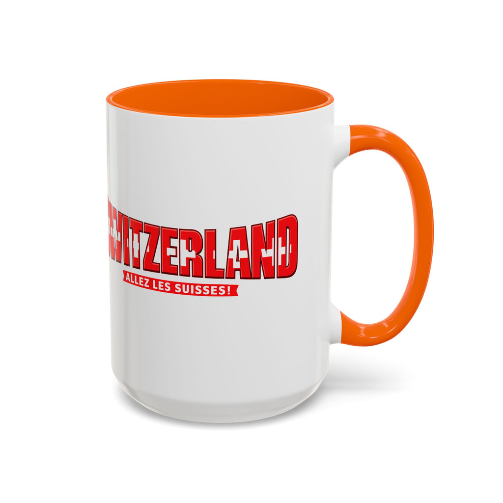 Switzerland Soccer Typography Mug | Accent Coffee Mug 11oz 15oz, Soccer World Cup 2026, Gift for Dad