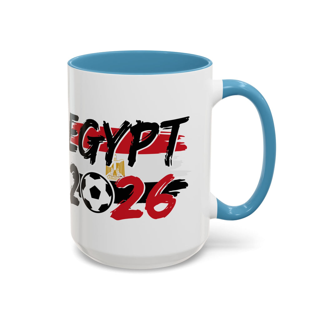 Egypt 2026 Soccer World Cup Accent Coffee Mug | Egypt 2026 Football Flag Design, Soccer World Cup 2026, Gift for Dad
