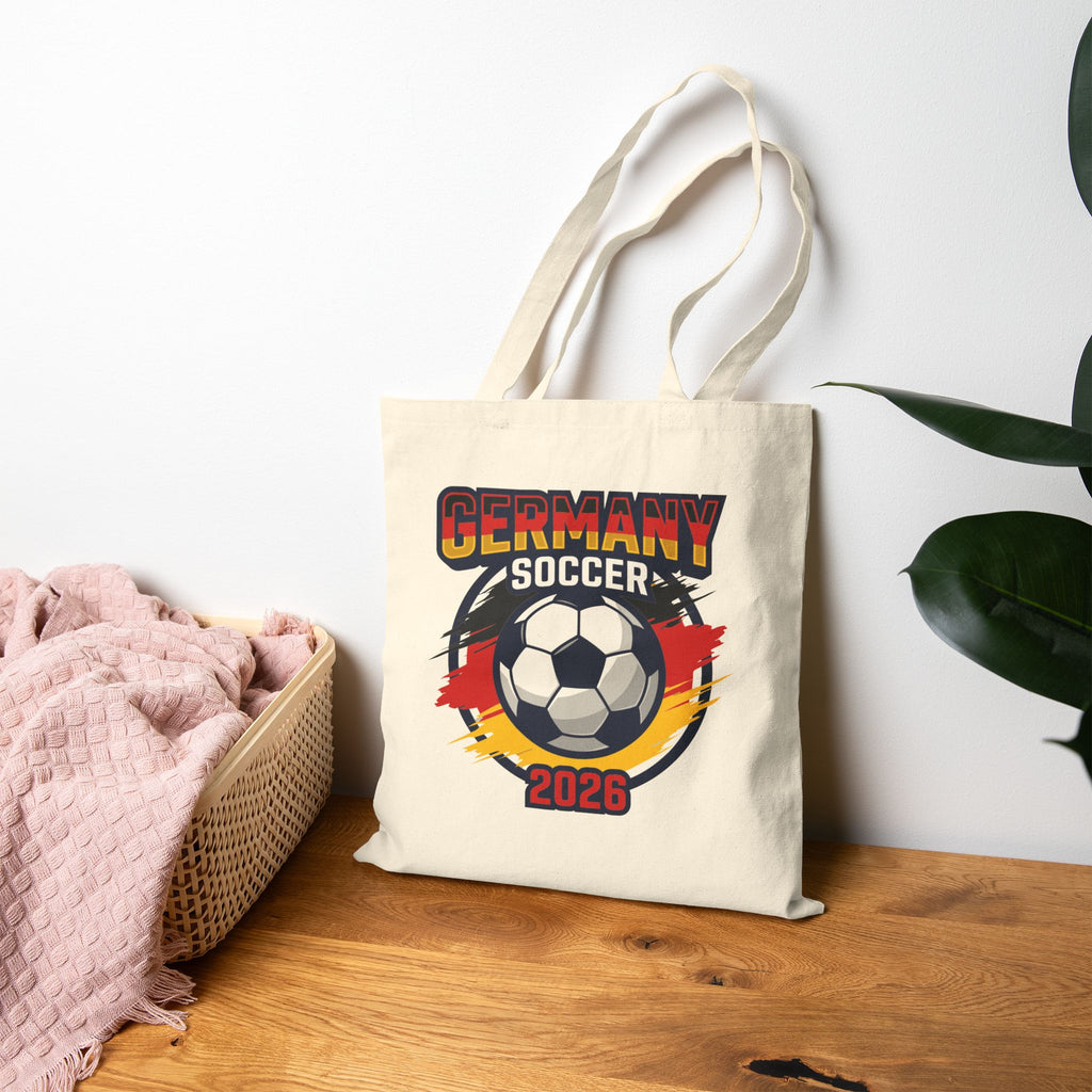 Germany Soccer 2026 Tote Bag, World Cup Flag Soccer Ball Design, Mother's Day Gift
