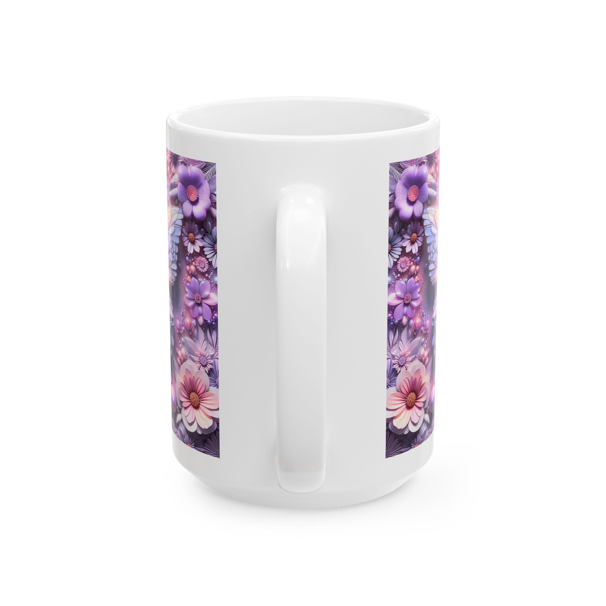 Pastel Floral Butterflies Mug | Purple Pink Flower Pattern Ceramic Mug, Mother's Day Sale