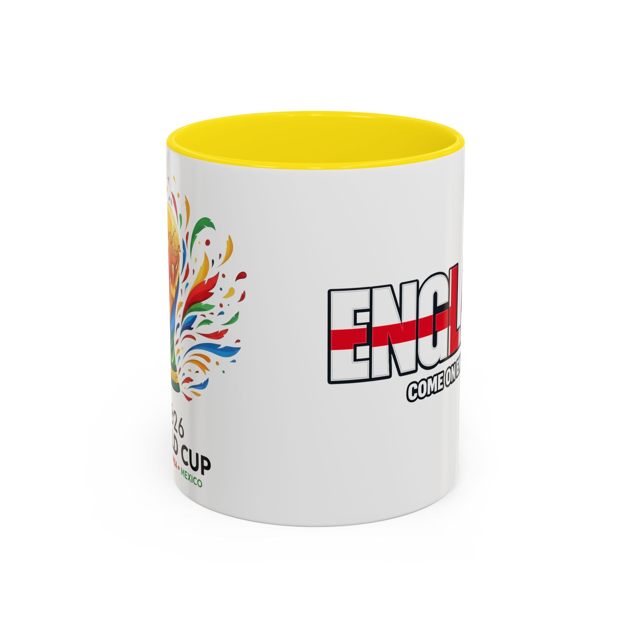 England Flag Typography Accent Coffee Mug | Come On England, World Cup 2026, Gift for Dad