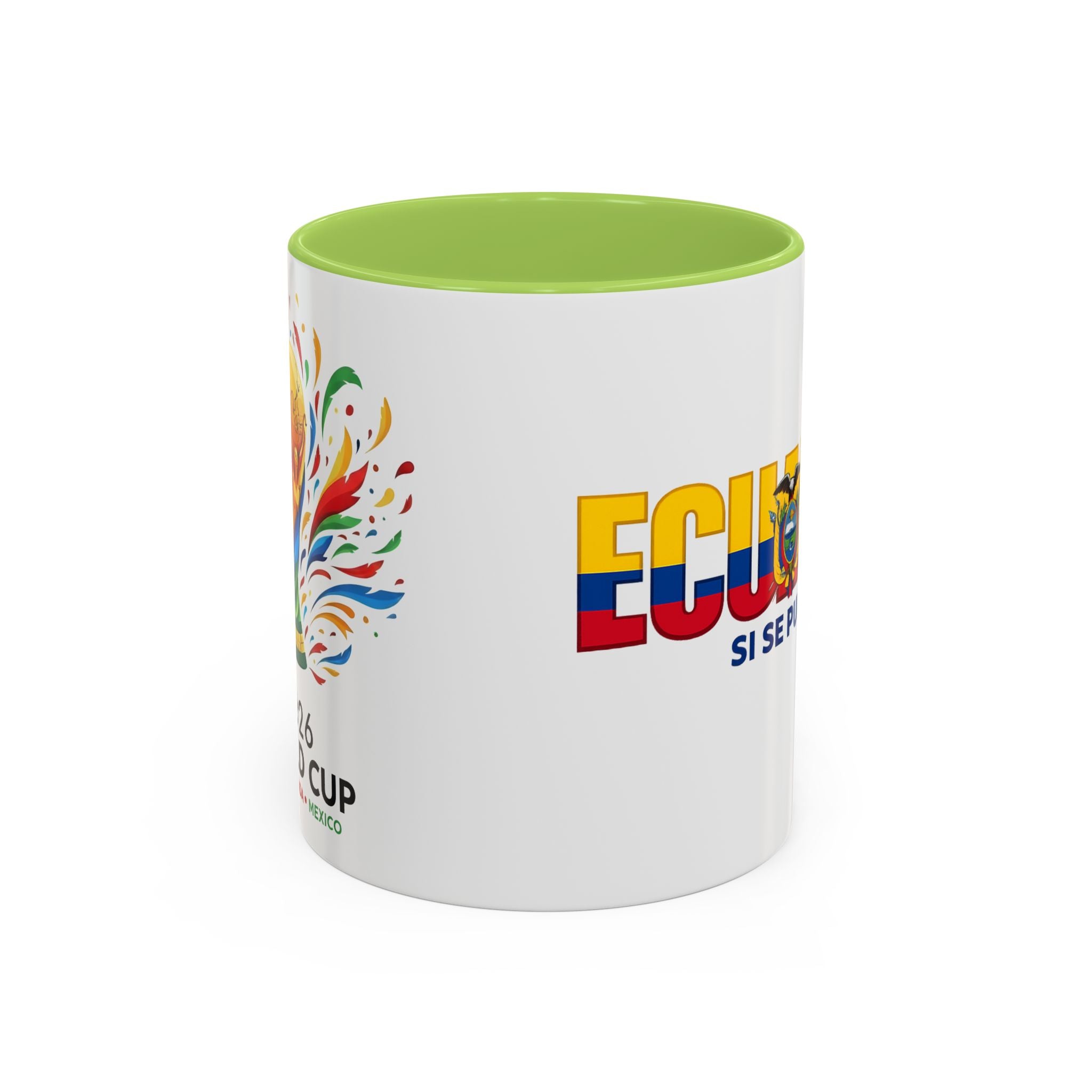 Ecuador Flag Text mug | Accent Coffee Mug (11/15oz), World Cup 2026, Gift for Dad, Father Day