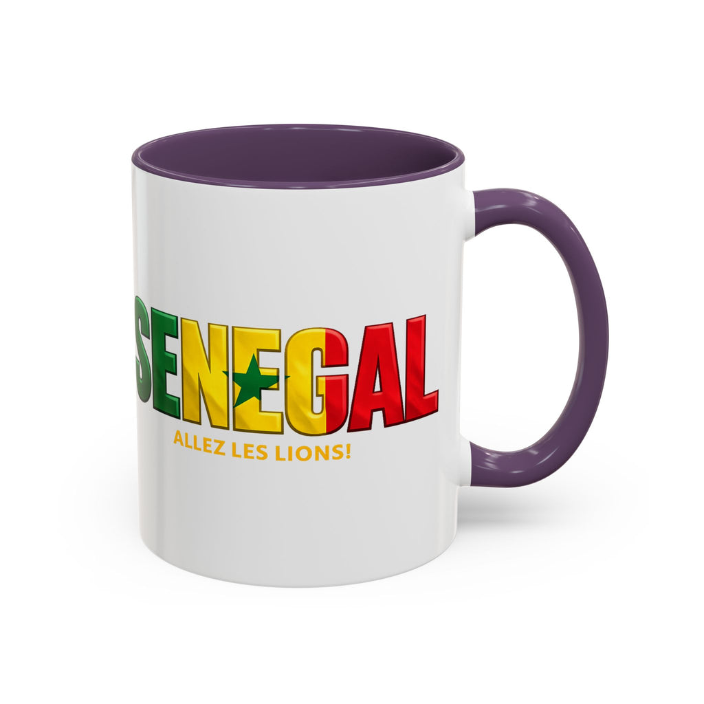 Senegal flag text mug | Accent Coffee Mug 11oz 15oz, Soccer World Cup 2026, Gift for Dad