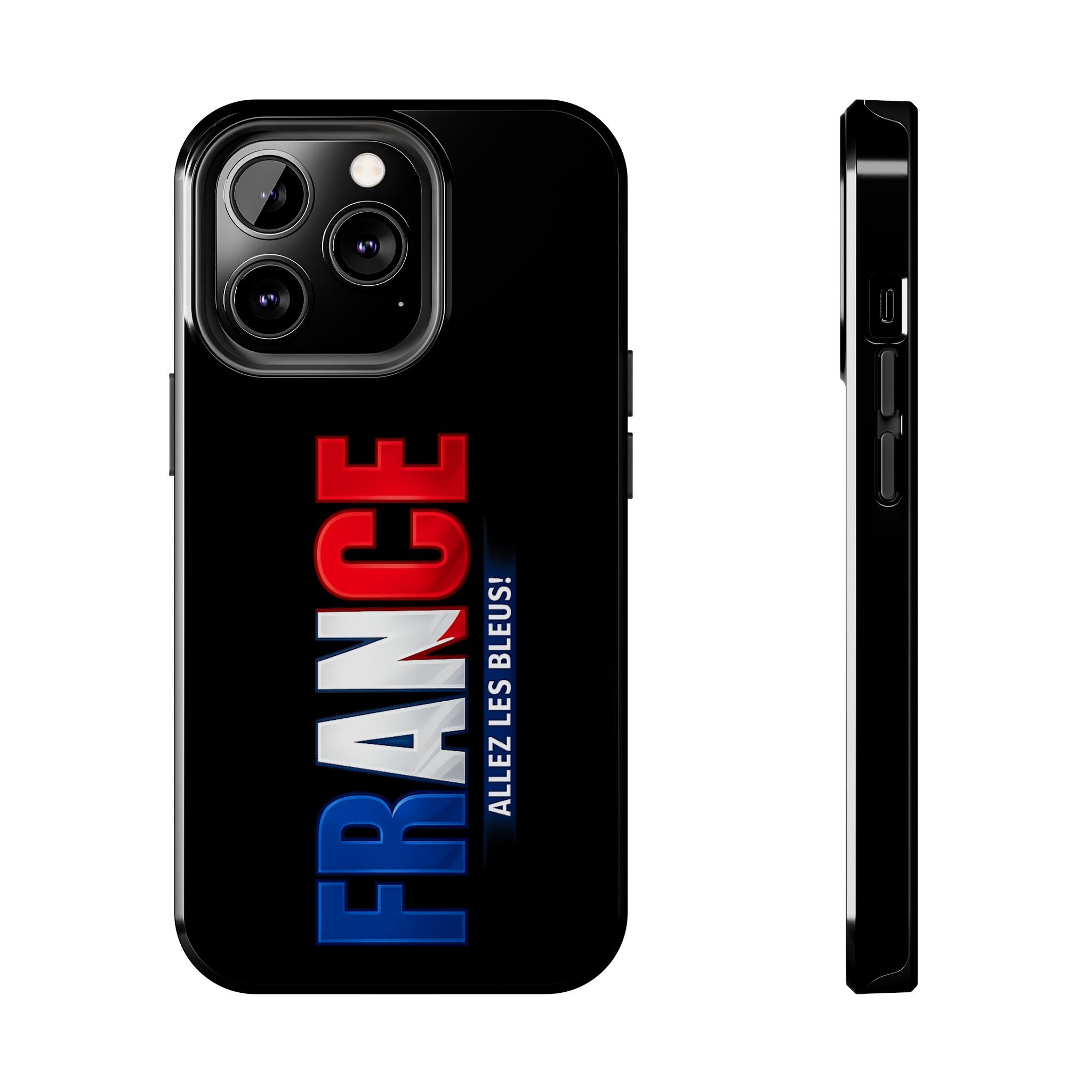 France tricolor vertical text Phone Case | Allez Les Bleus!, Cuctom Protective, Glossy Tough Cases, World Cup 2026