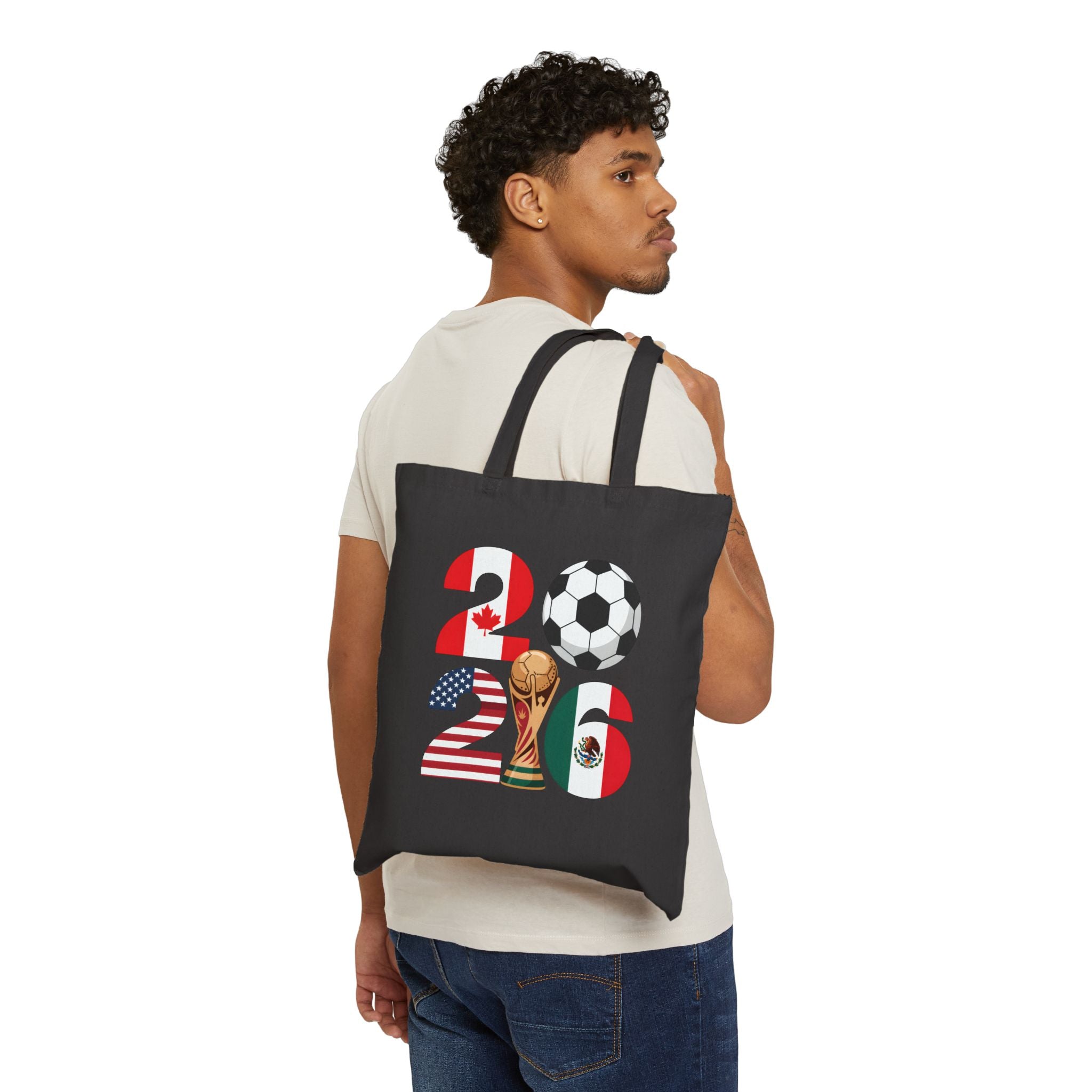 Canada Soccer 2026 Tote Bag, World Cup Logo Canvas Tote, Mother's Day Gift