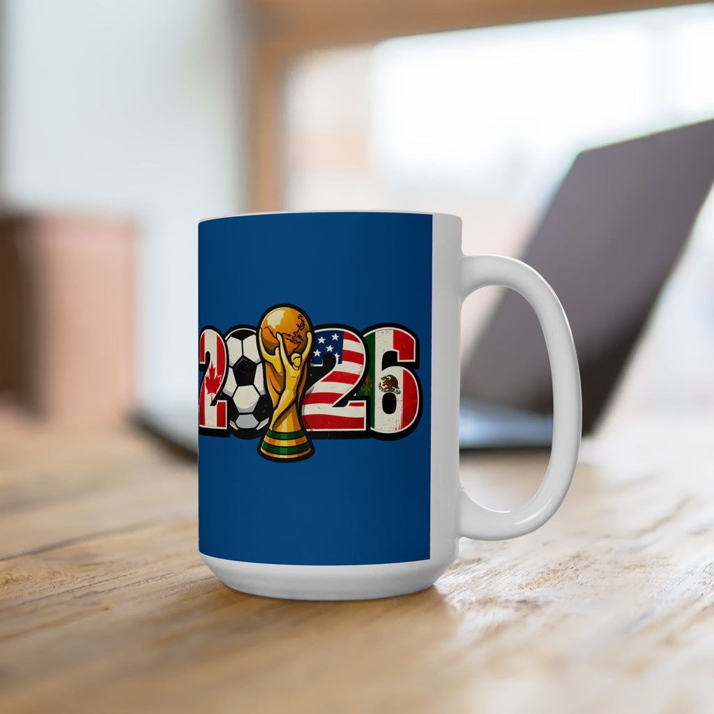 Scotland World Cup 2026 Mug, Blue Ceramic Cup, Scotland Flag, Soccer Fan Gift