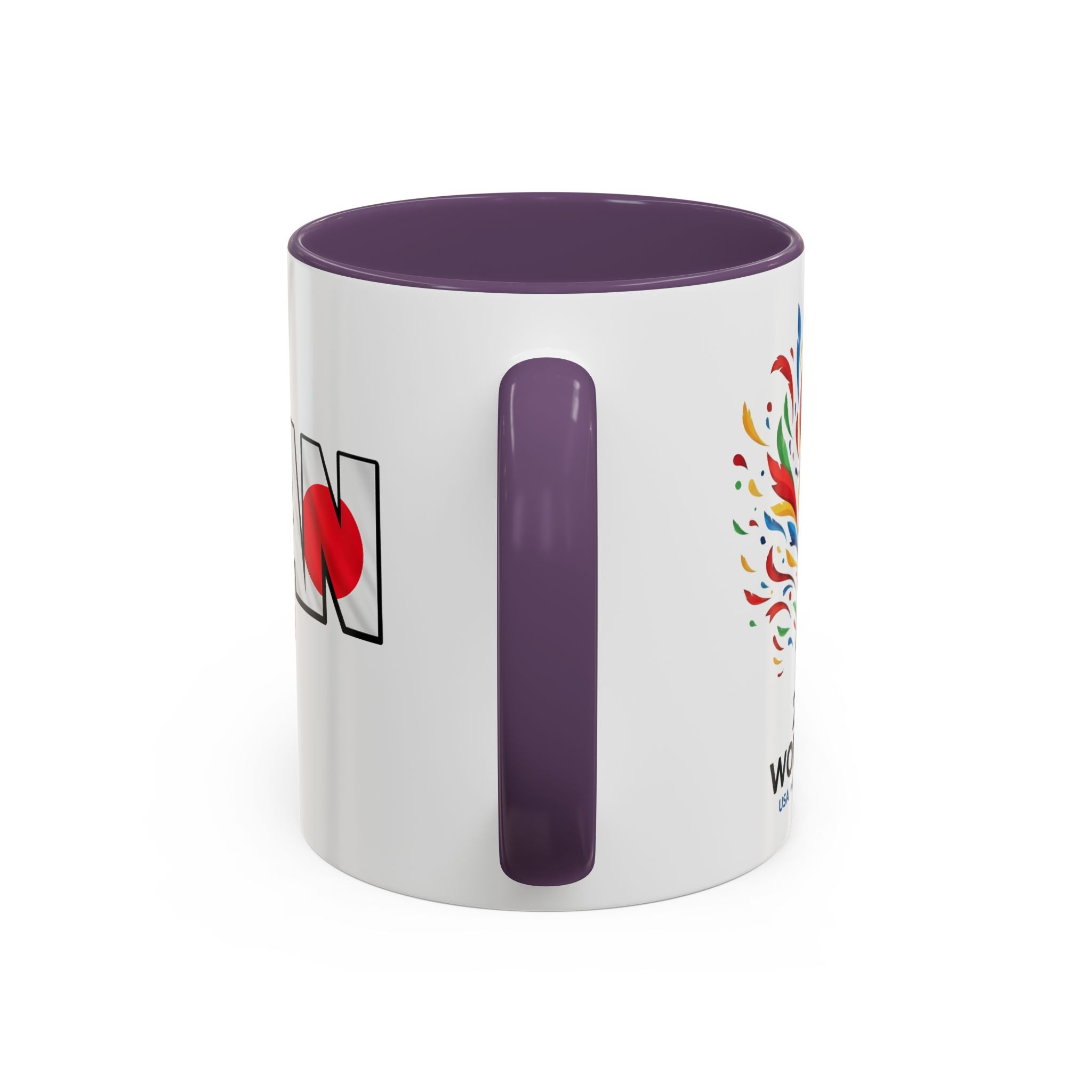 Japan Nippon Text Accent Mug | Flag Lettering Coffee Cup, World Cup 2026, Gift for Dad