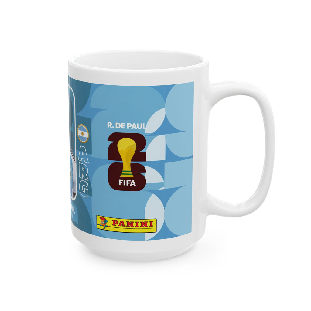 Argentina Soccer Player Rodrigo De Paul Mug — Coffee Cup (11oz/15oz), World Cup 2026 Mugs