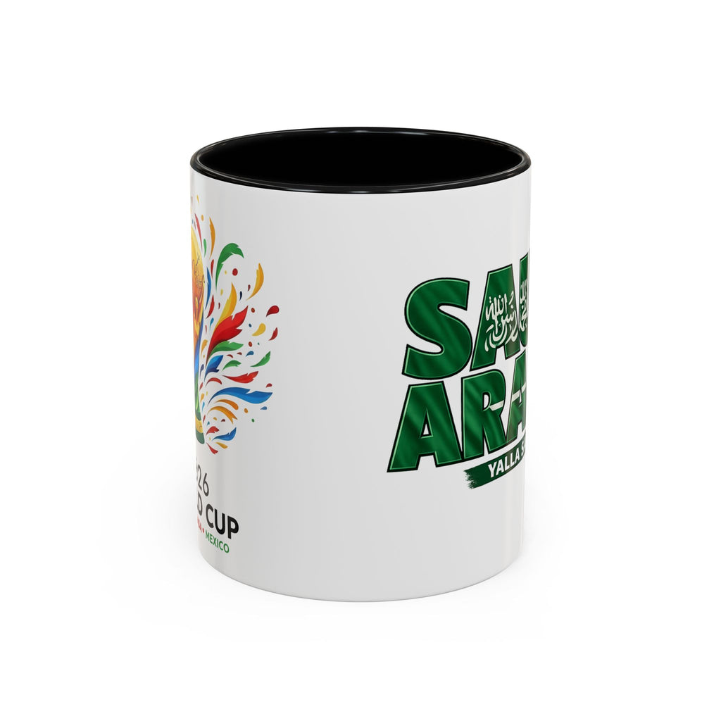 Saudi Arabia Typography Mug | Accent Coffee Mug, Green National Design, Soccer World Cup 2026, Gifts for Dad