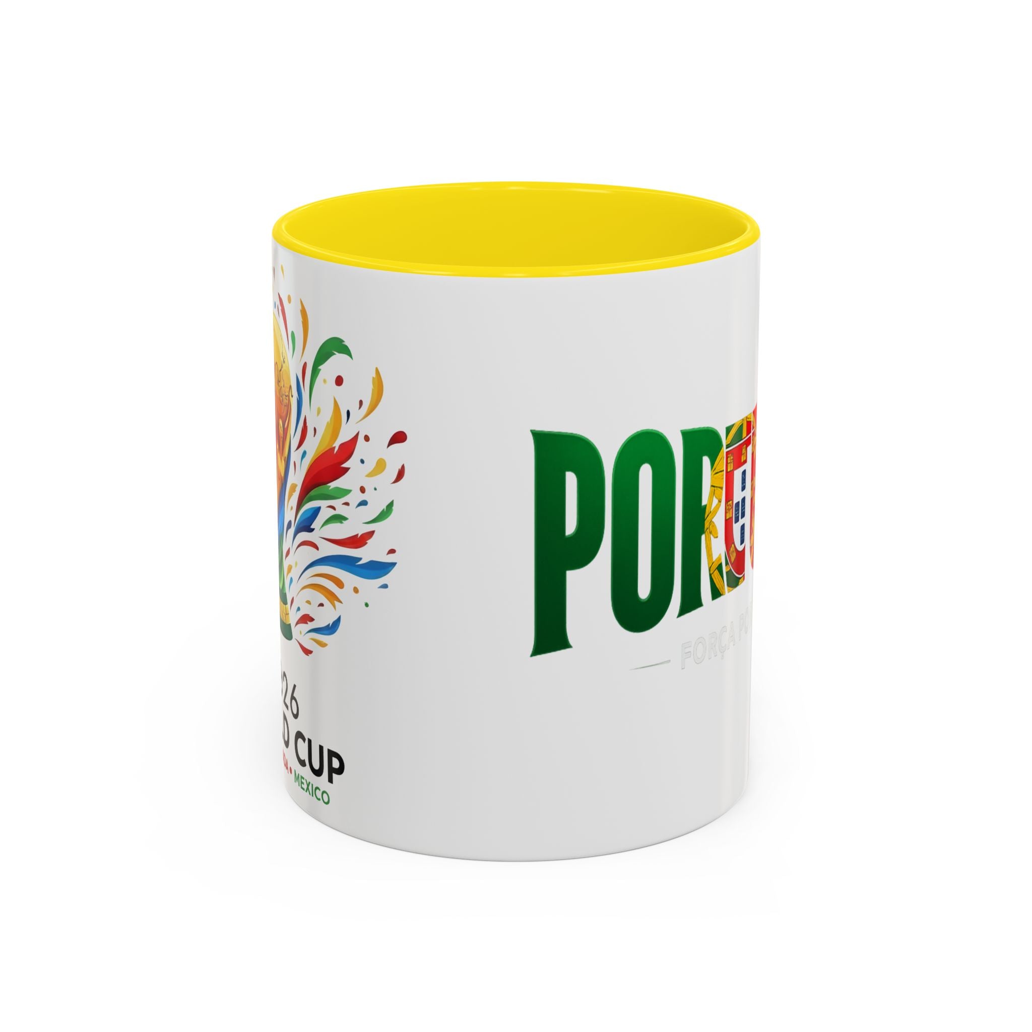Portugal flag lettering Accent Coffee Mug | Portugal souvenir mug, Soccer World Cup 2026, Gift for Dad