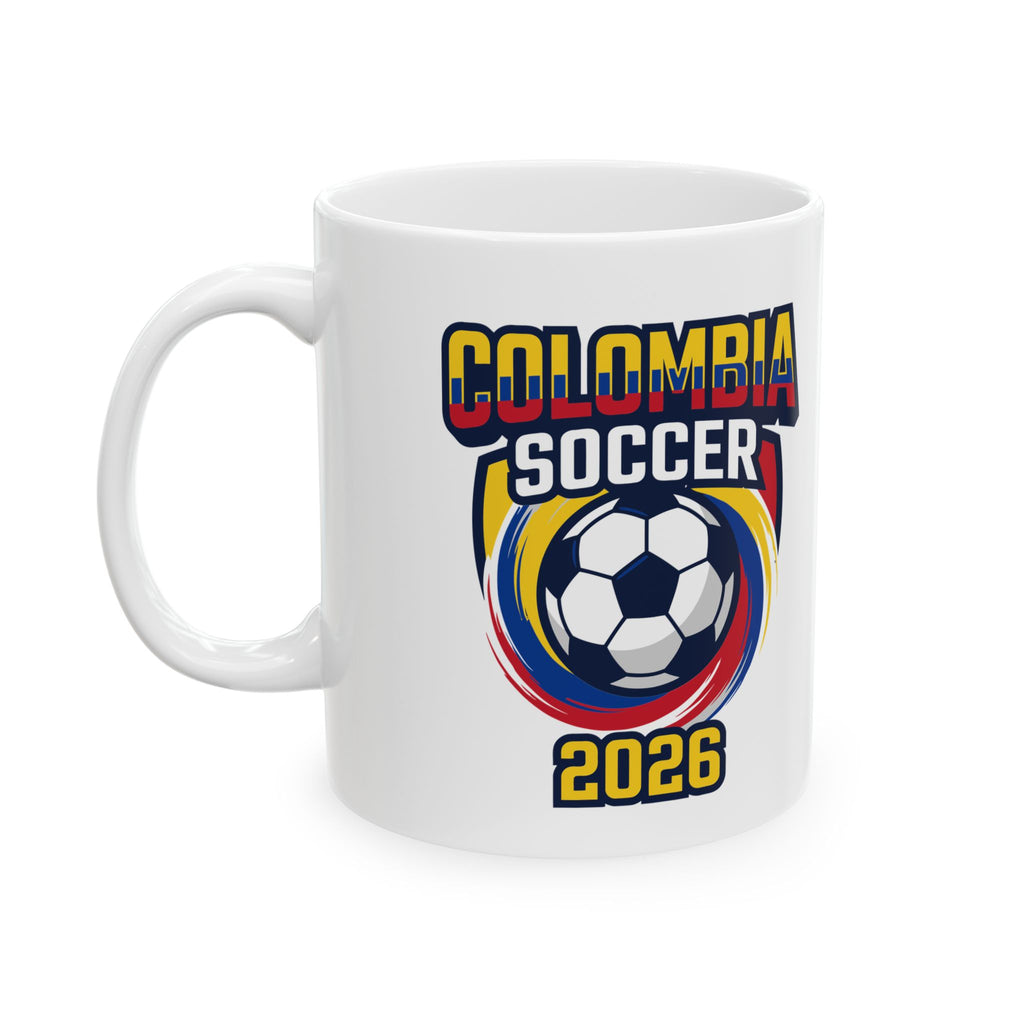 Colombia| Soccer Ball Flag Design,Coffee Mug 11oz or 15oz, World Cup 2026 Gift for Dad, Colombia Flag