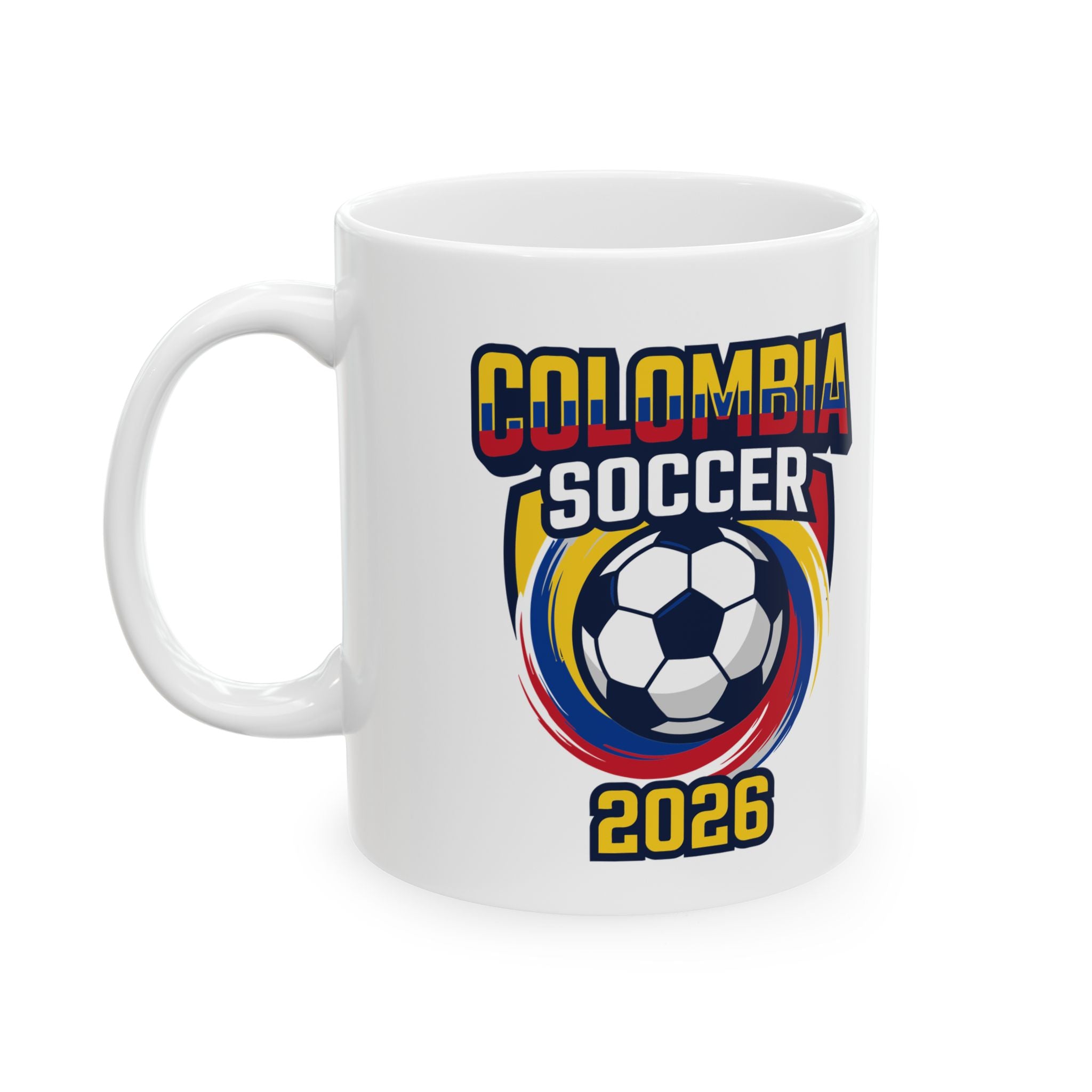 Colombia| Soccer Ball Flag Design,Coffee Mug 11oz or 15oz, World Cup 2026 Gift for Dad, Colombia Flag