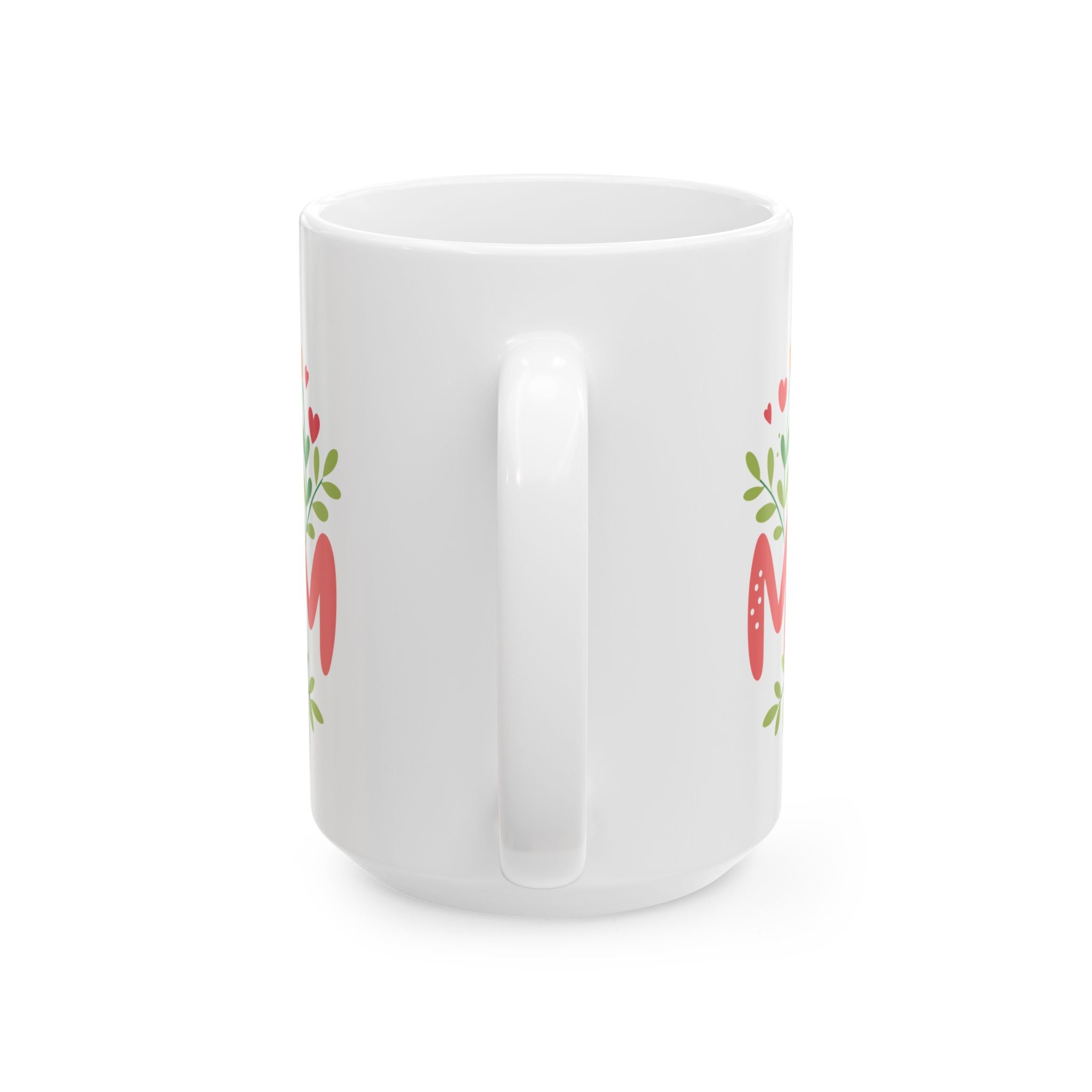 I Heart Mom Mug, Mother's Day Ceramic Coffee Cup, Gift For Mom