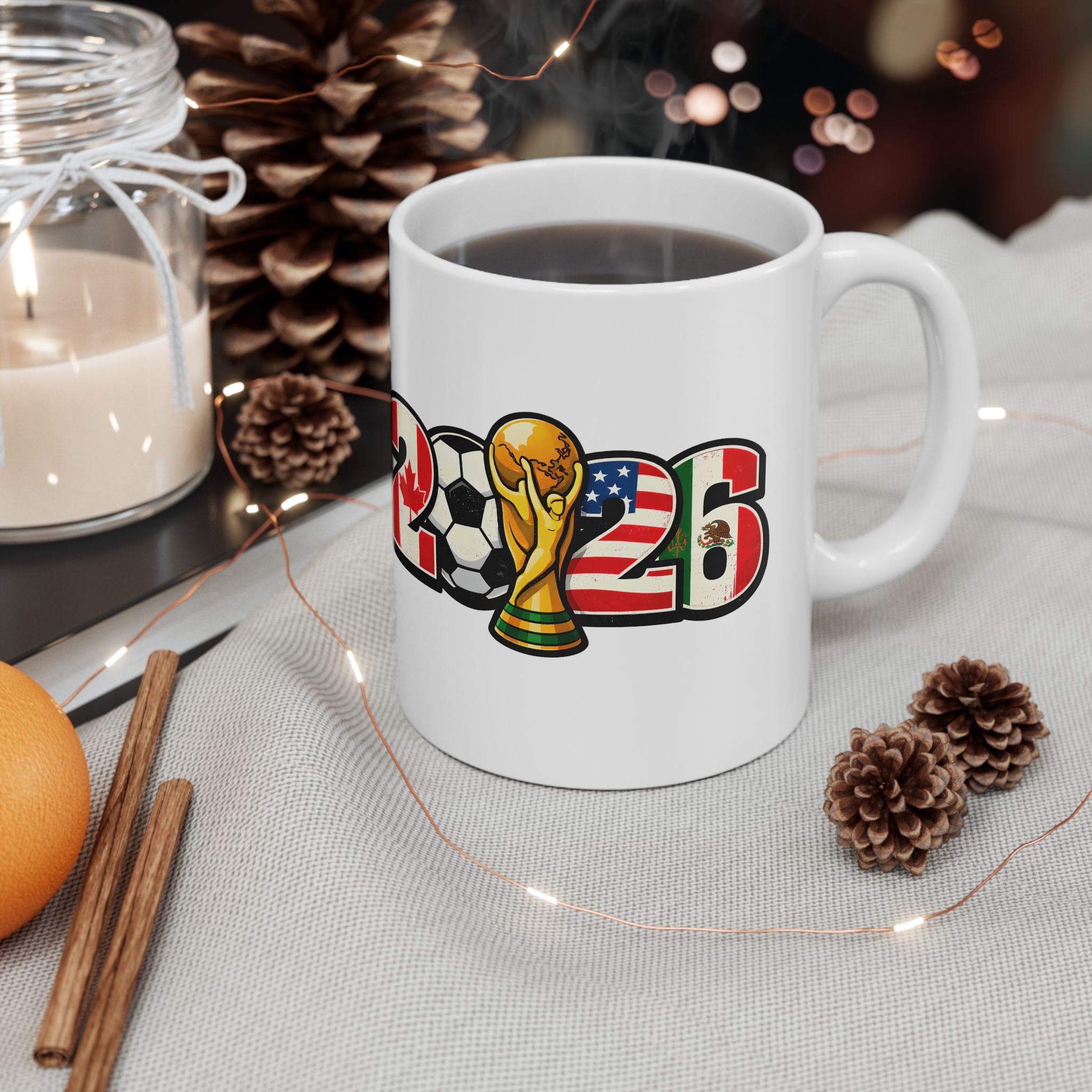 Croatia World Cup 2026 Mug, Soccer Ball, Ceramic Mug, Croatia Flag, Sports Fan Mug