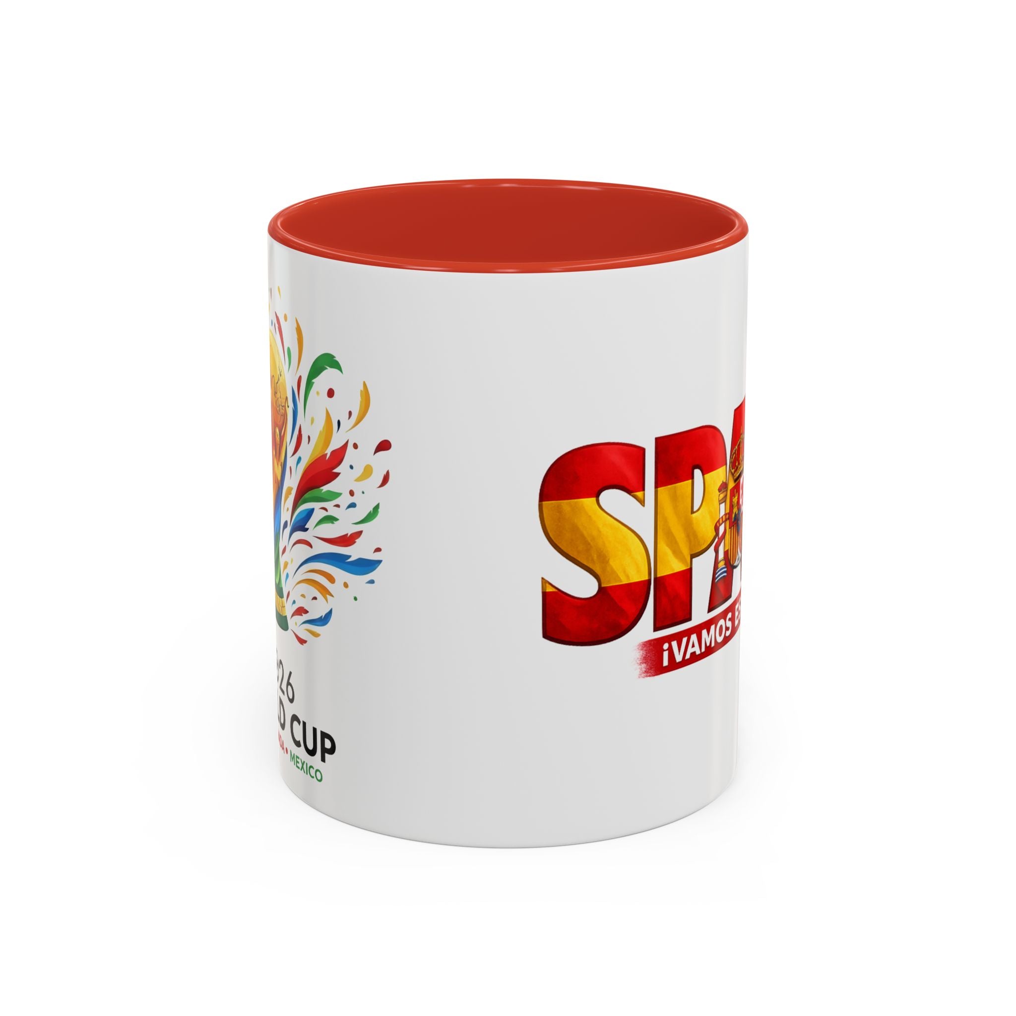 Spain Flag Word Mug | Accent Coffee Mug 11oz 15oz, Soccer World Cup 2026, Gift for Dad