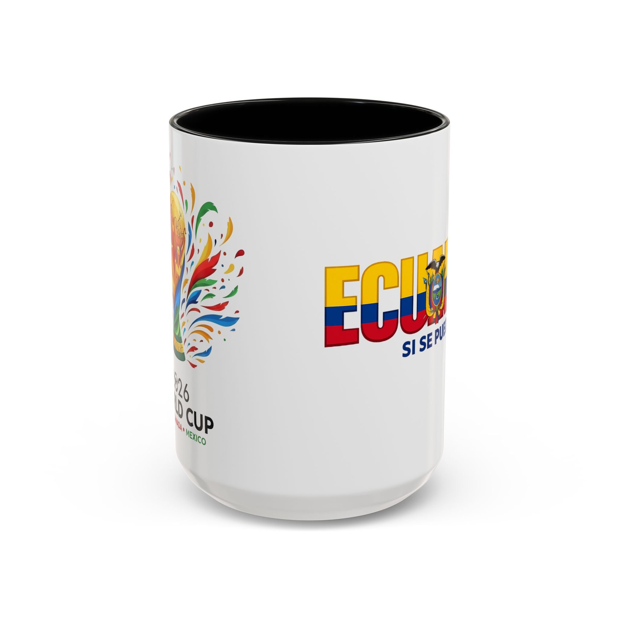 Ecuador Flag Text mug | Accent Coffee Mug (11/15oz), World Cup 2026, Gift for Dad, Father Day