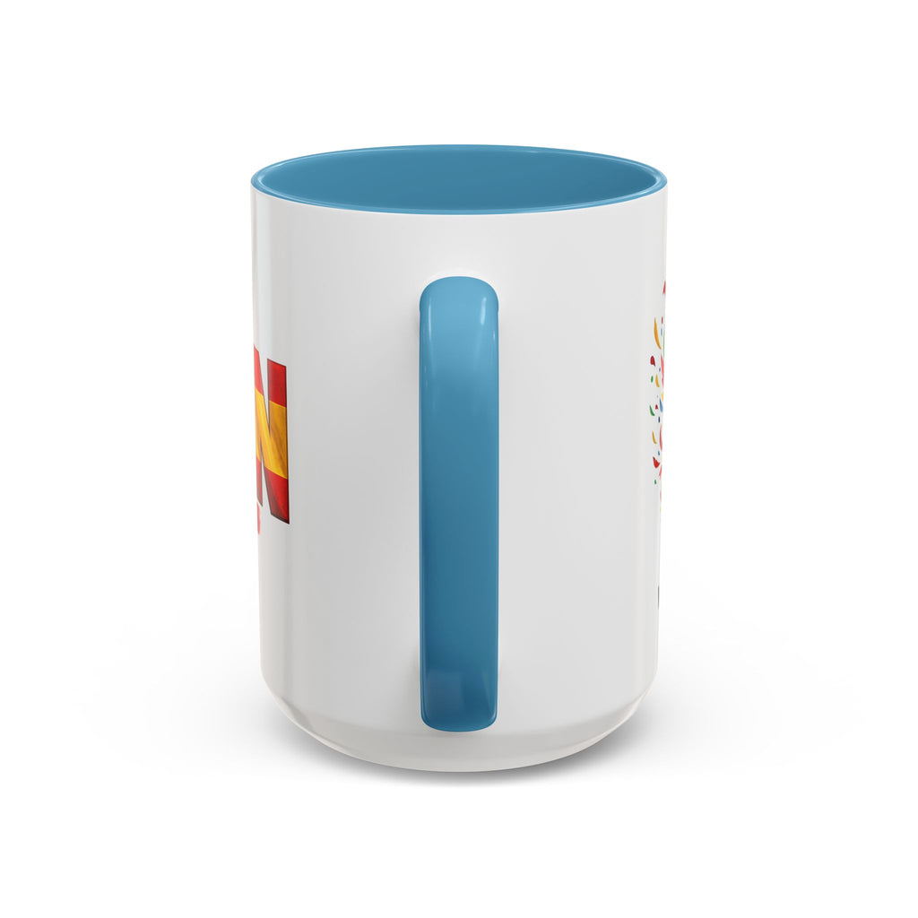 Spain Flag Word Mug | Accent Coffee Mug 11oz 15oz, Soccer World Cup 2026, Gift for Dad