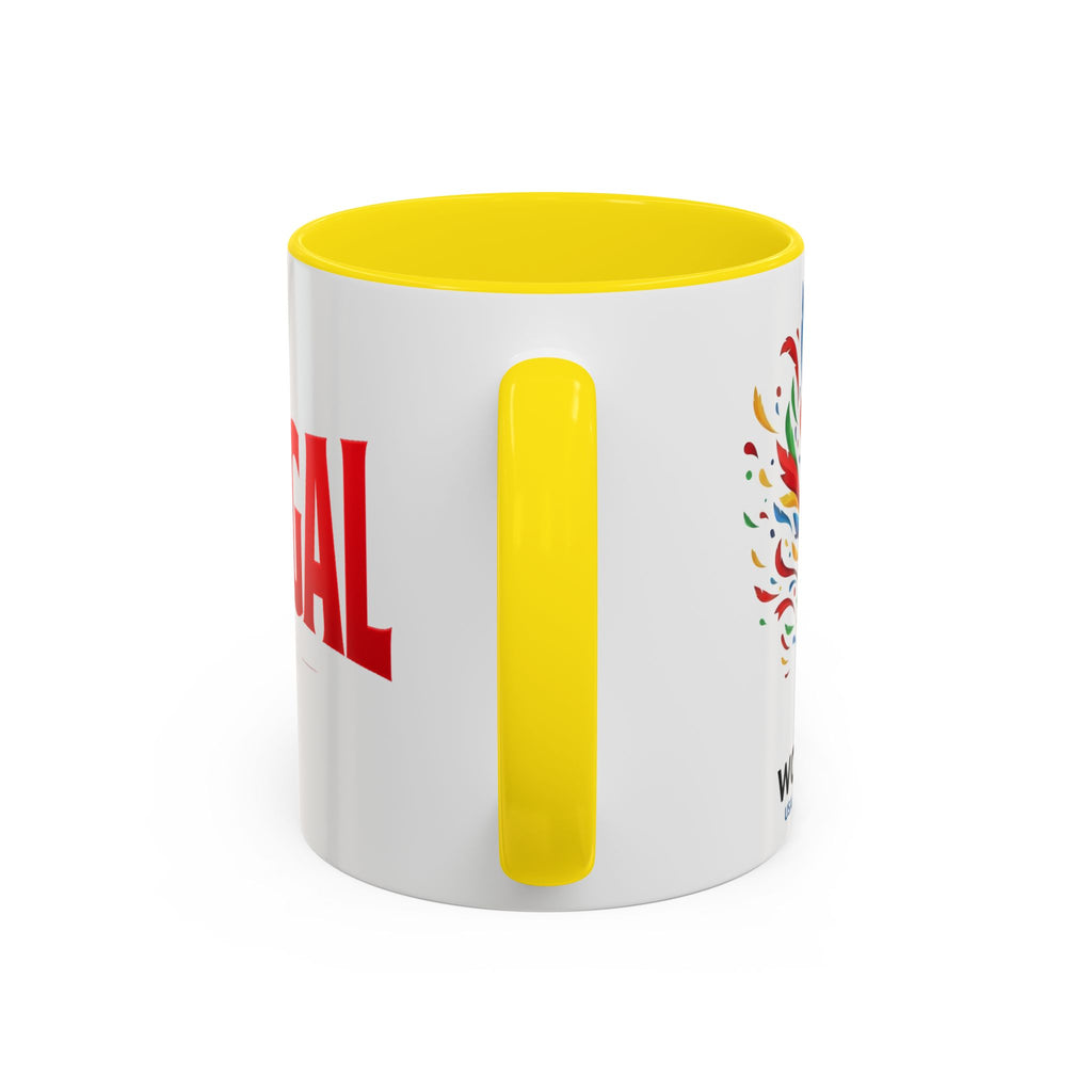 Portugal flag lettering Accent Coffee Mug | Portugal souvenir mug, Soccer World Cup 2026, Gift for Dad