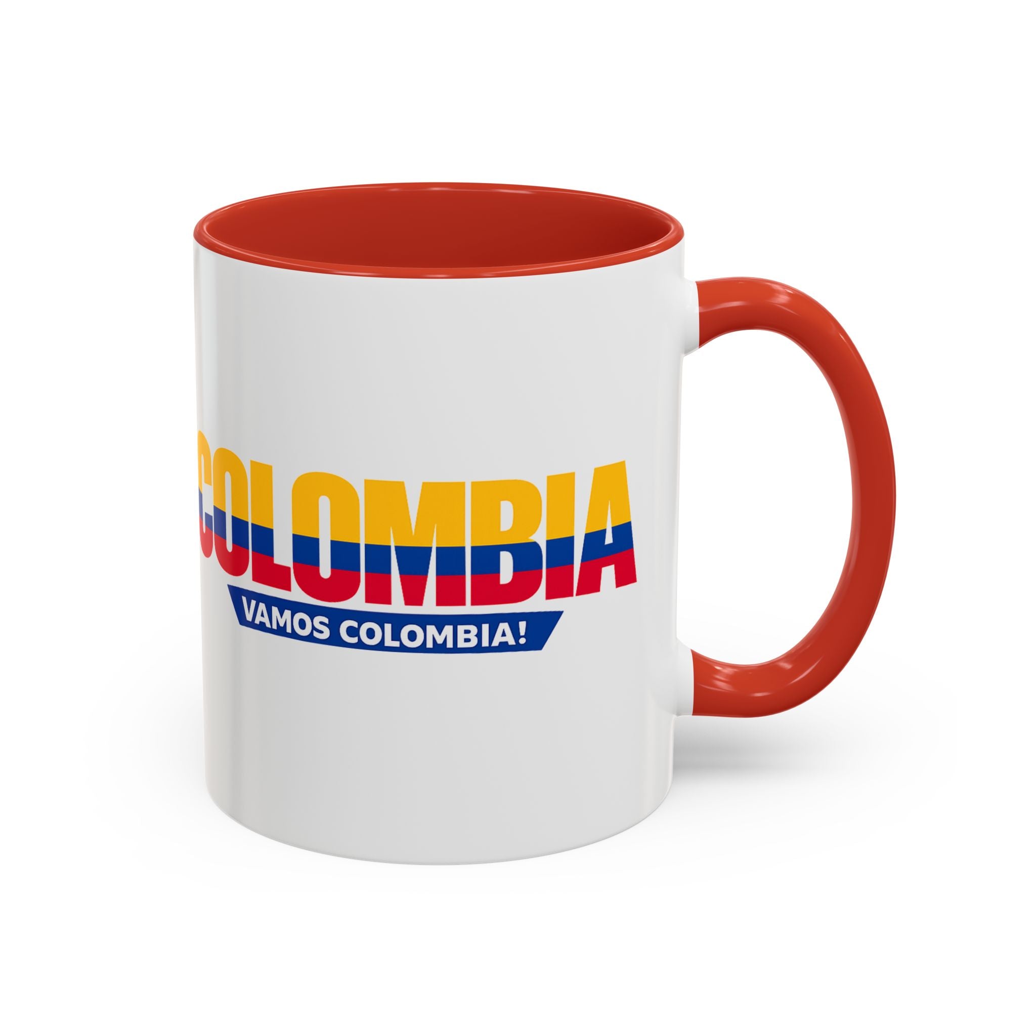 Colombia Vamos Colombia! Accent Coffee Mug | 11oz 15oz ceramic World Cup 2026, Soccer Gift