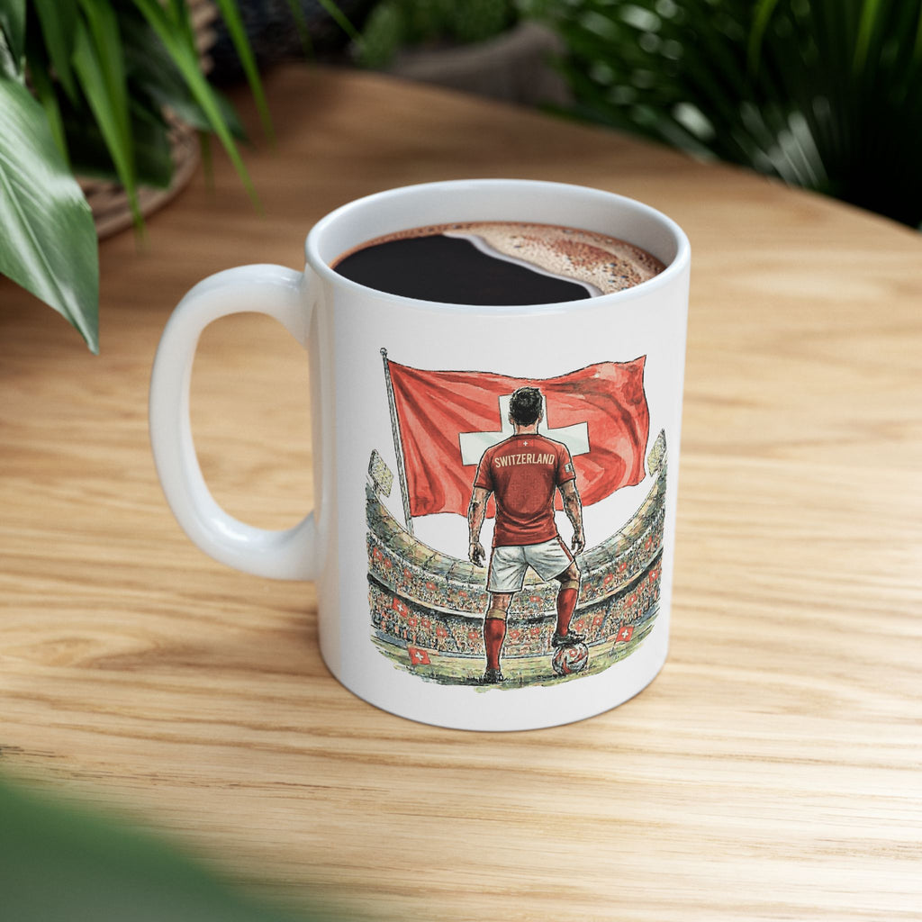 Switzerland World Cup 2026 Mug, Soccer Fan Gift, Switzerland Flag, Ceramic Coffee Cup
