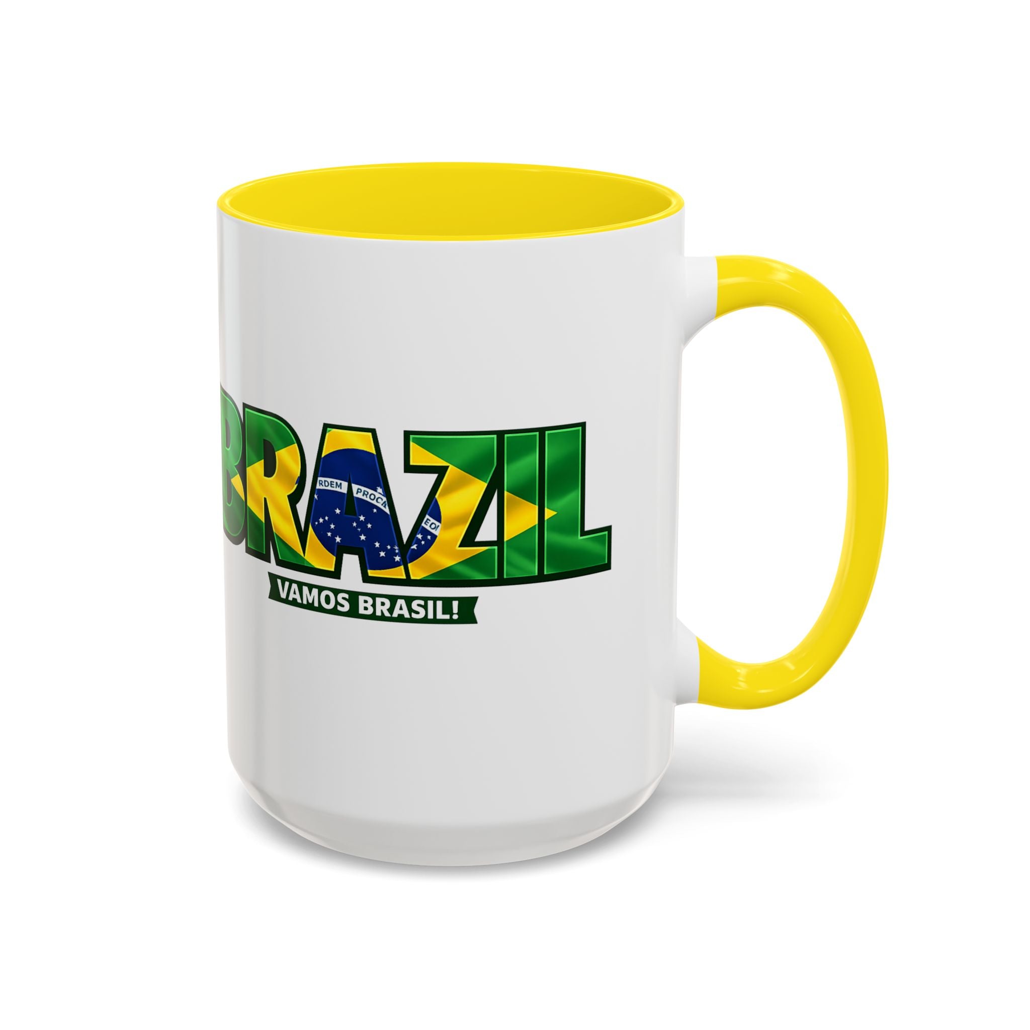 Brazil Vamos Brasil mug | Accent coffee mug, Brazil flag text design, Soccer World Cup 2026, Gifts for Dad