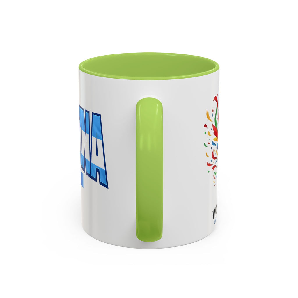 Argentina Vamos Argentina Mug | Accent Coffee Mug, Flag Text Design