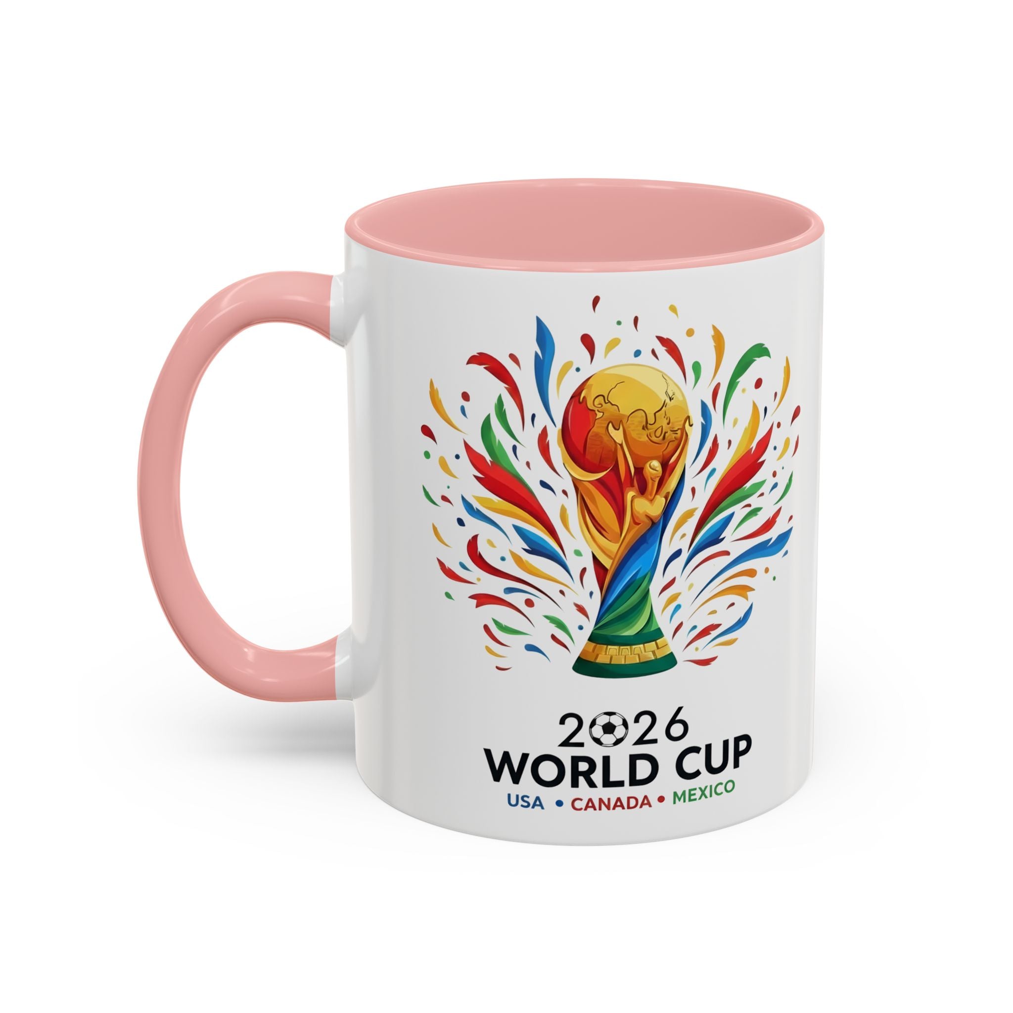 South Africa 2026 Soccer Flag Accent Coffee Mug | 11oz 15oz, Soccer World Cup 2026, Gift for Dad